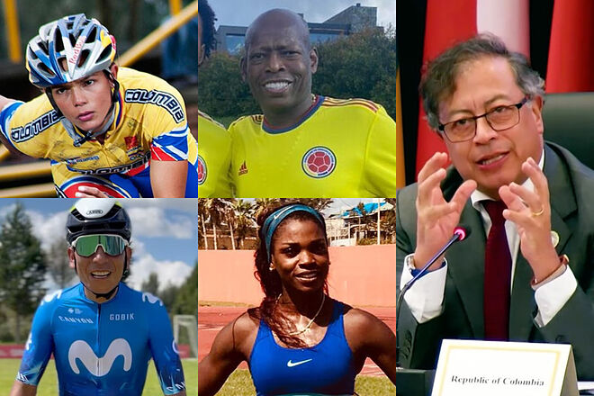 Carta de deportistas a Gustavo Petro para buscar más apoyo al deporte (Instagram: COC, 'Tino' Asprilla, Nairo Quintana, Caterine Ibargüen, Gustavo Petro)
