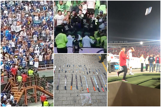 Hinchas y barras aumentan violencioa en el fútbol colombiano: ('X': Gerard Tamayo, Juan Pablo Rua, TelePacífico, Miguel Ruiz)