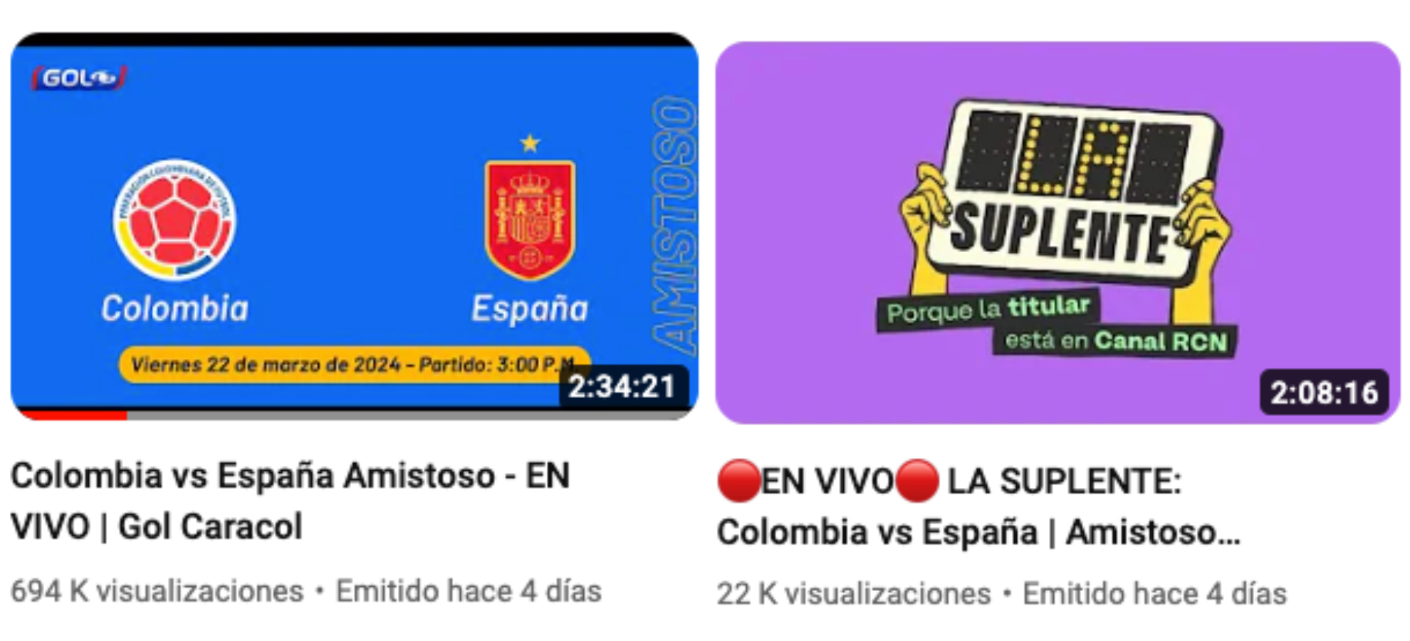 Caracol TV desapareció al Canal RCN en rating de los amistosos de ...