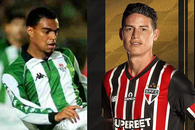 James Rodríguez despierta comentarios de Denilson por su momento en São Paulo (Real Betis - Instagram: São Paulo)