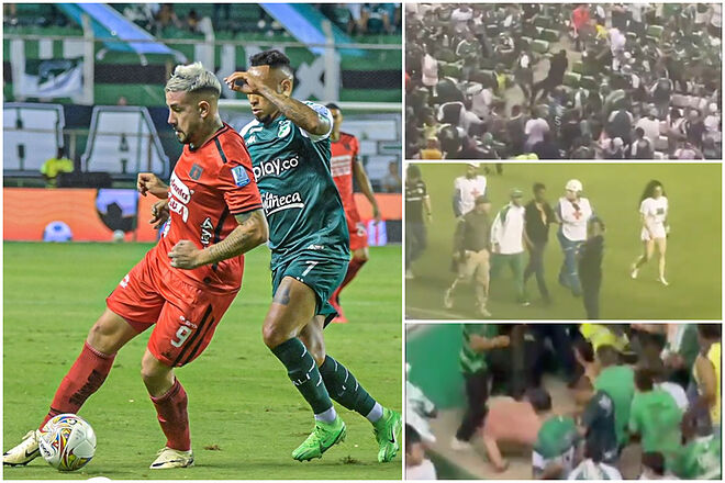 Lo que pasó en el violento clásico Cali vs. América de Liga BetPlay 1-2024 (Instagram: América de Cali - 'X')