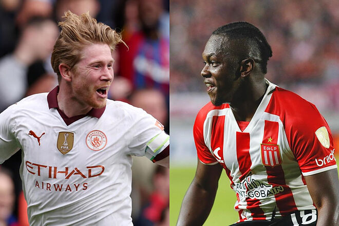 Comparación de Kevin De Bruyne y Edwiun Cetré dio para chiste del colombiano (EFE - Instagram: Estudiantes de La Plata)