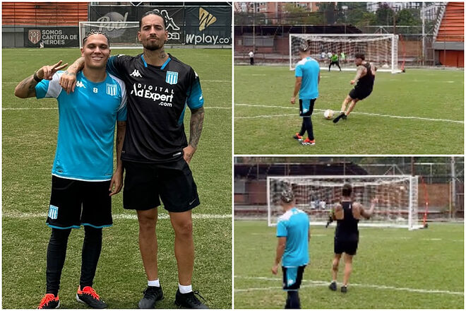 Maluma y 'Juanfer' Quintero entrenando en Colombia (Instagram: Maluma)