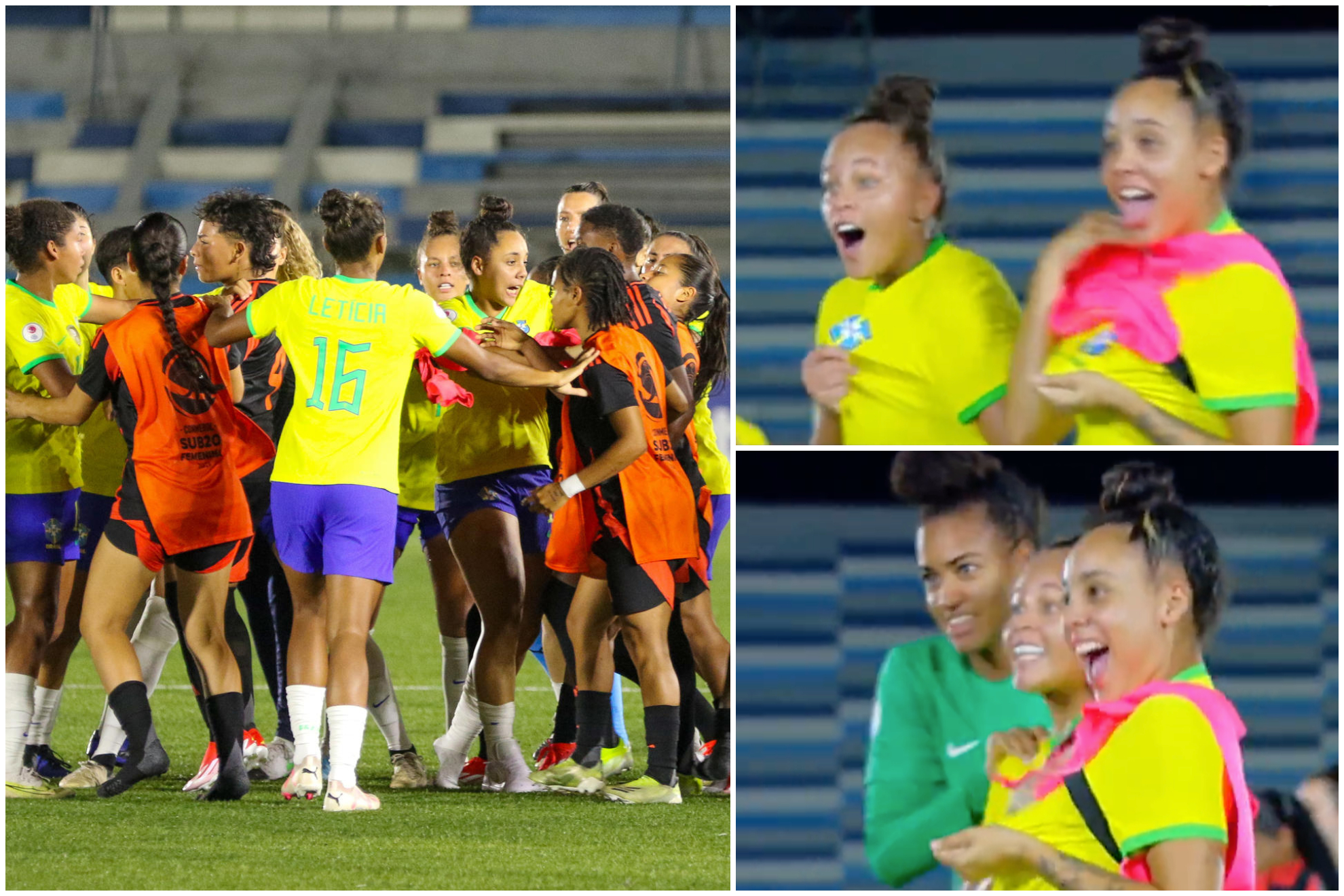 Pelea entre selecciones de Colombia y Brasil en Sudamericano Femenino Sub-20 (EFE - DSsports)