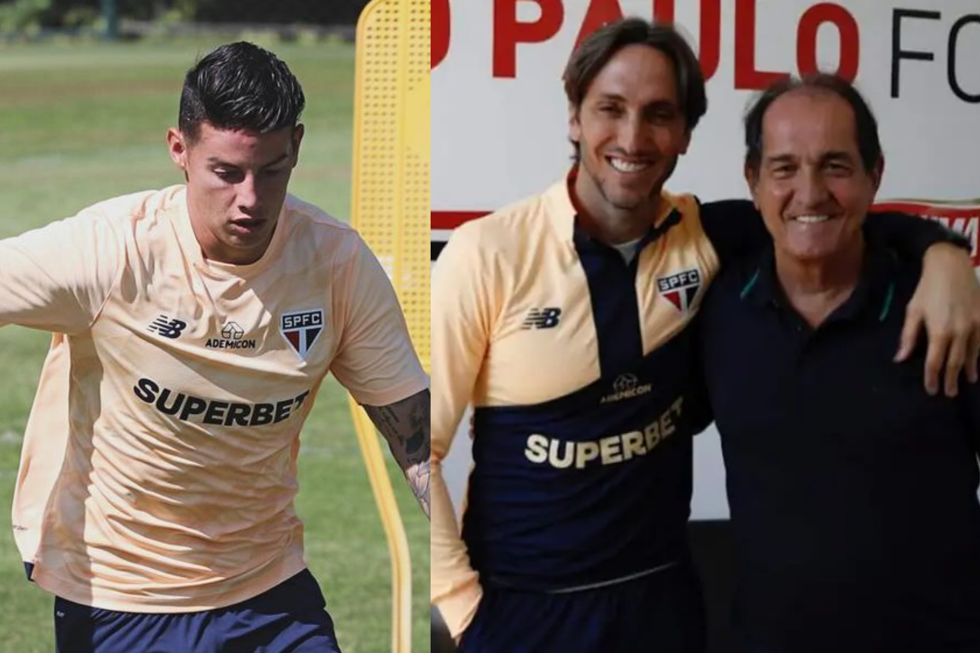 Luis Zubeldía y Muricy Ramalho sobre el papel de James Rodríguez en São Paulo ('X': São Paulo)