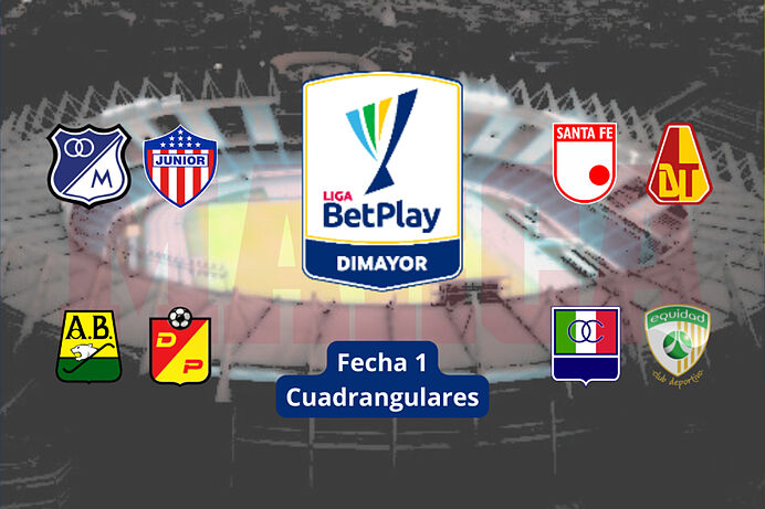 Cuadrangulares Liga BetPlay 1-2024: tabla de posiciones y resultados Fecha 1.