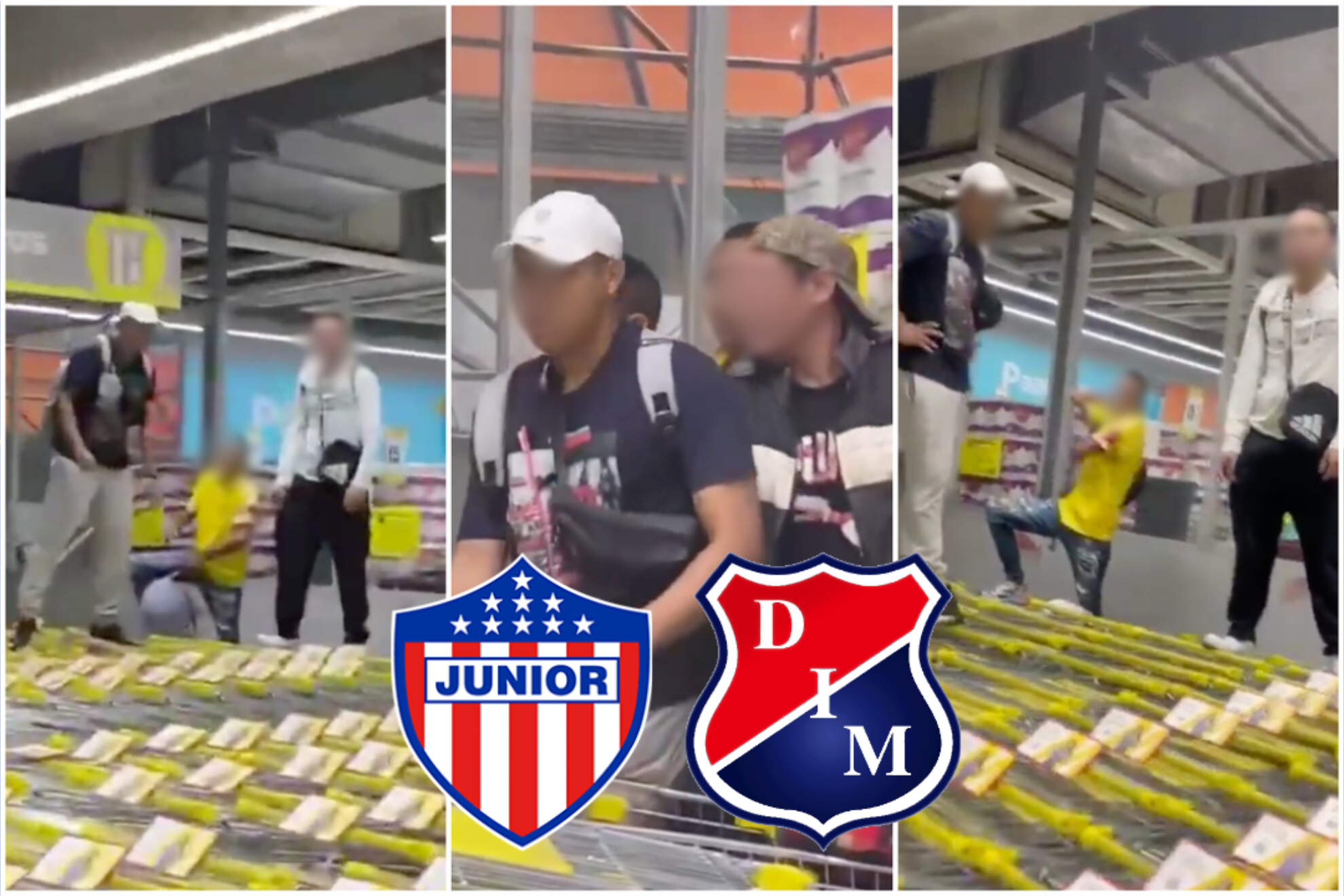 Problemas entre barristas de Junior y Medellín en Perú ('X' - Junior de Barranquilla, Independiente Medellín)