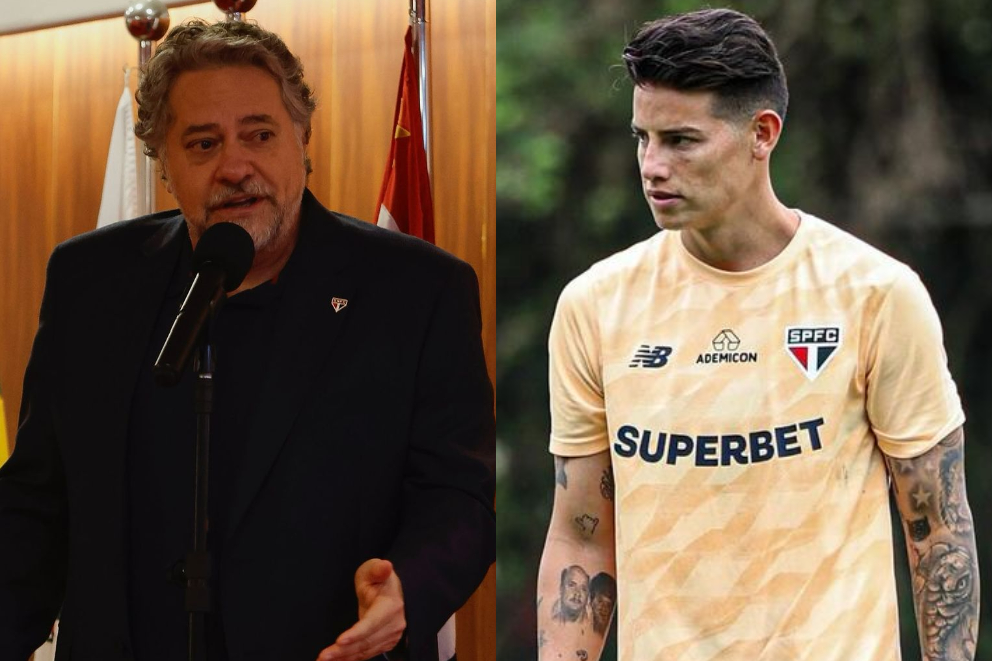 Julio Casares habló de la salida de James Rodríguez del São Paulo, otra vez (Instagram: São Paulo, James Rodríguez)