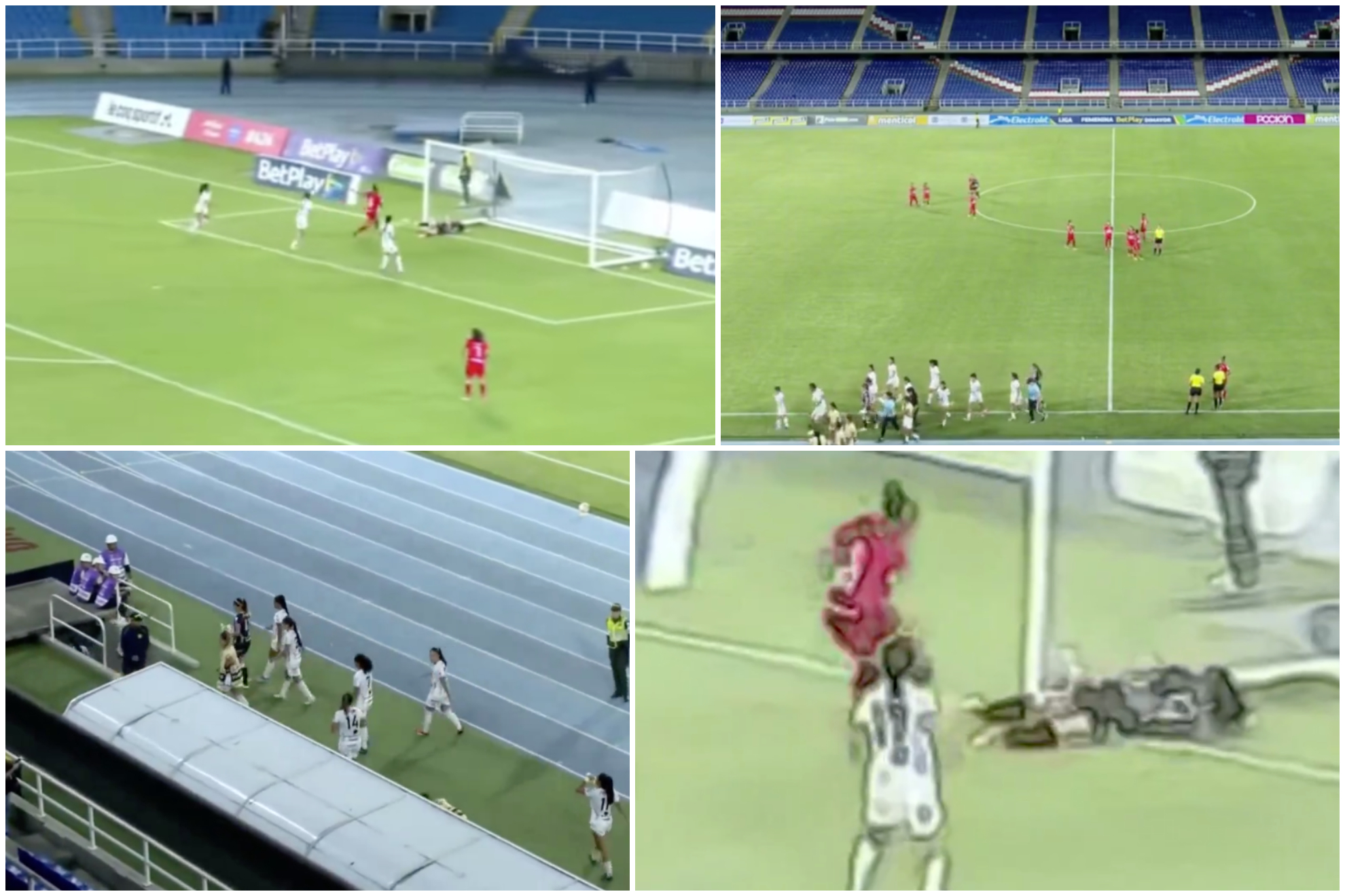 Jugadoras de Llaneros renuncian y abandonan partido por gol polémico del América (Win Sports - 'X')