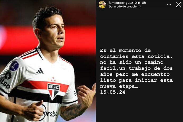 El mensaje de James Rodríguez en sus redes sociales sobre su futuro: ¿Retiro o nuevo equipo?