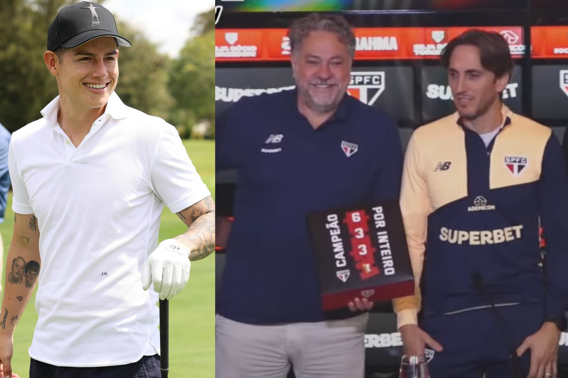 Presidente y DT del São Paulo revelan situación y futuro de James (Instagram: James Rodríguez - São Paulo Play)