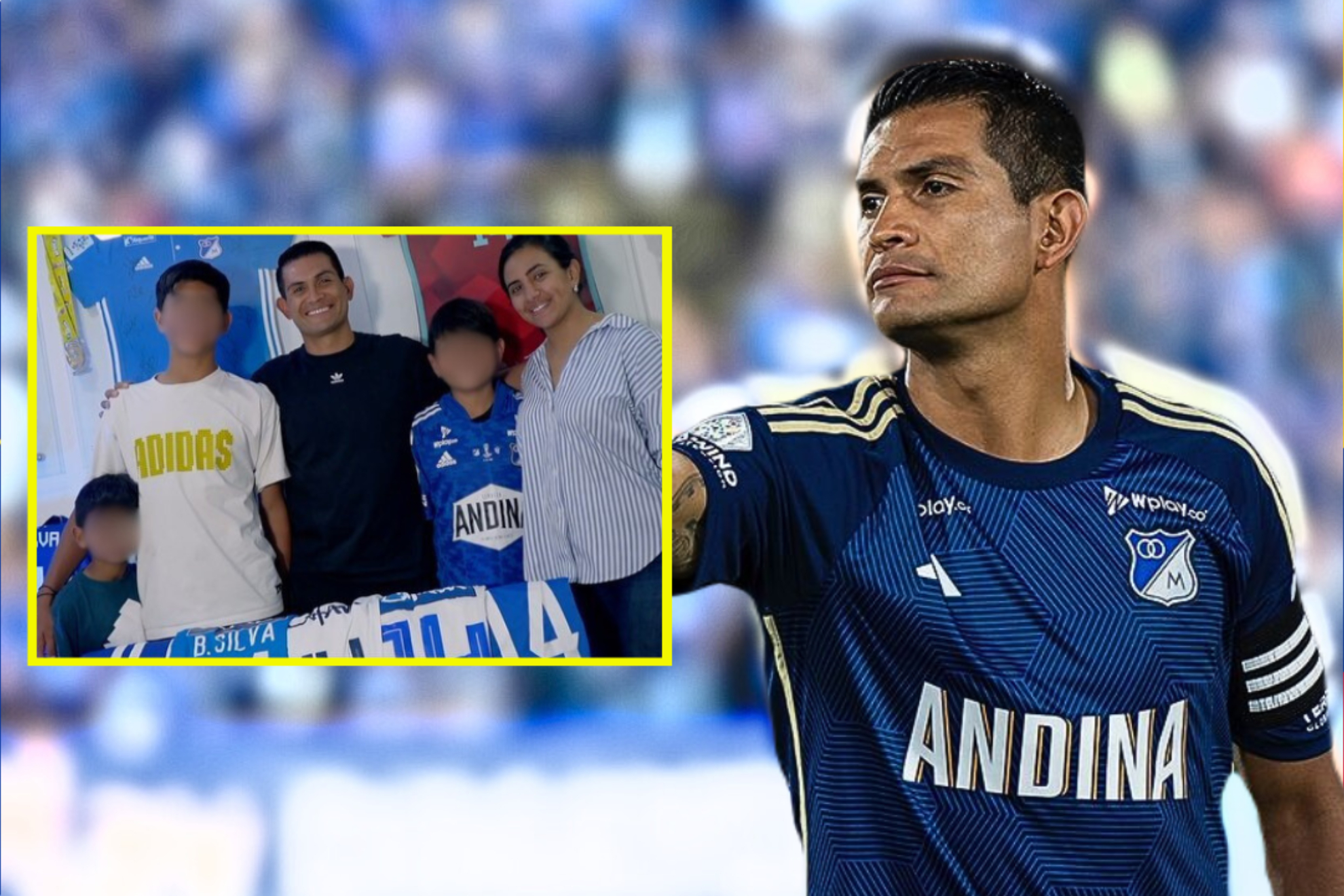 David Mackalister Silva se desahogó por insultos de hinchas de Millonarios a sus hijos (Instagram: Millonarios)