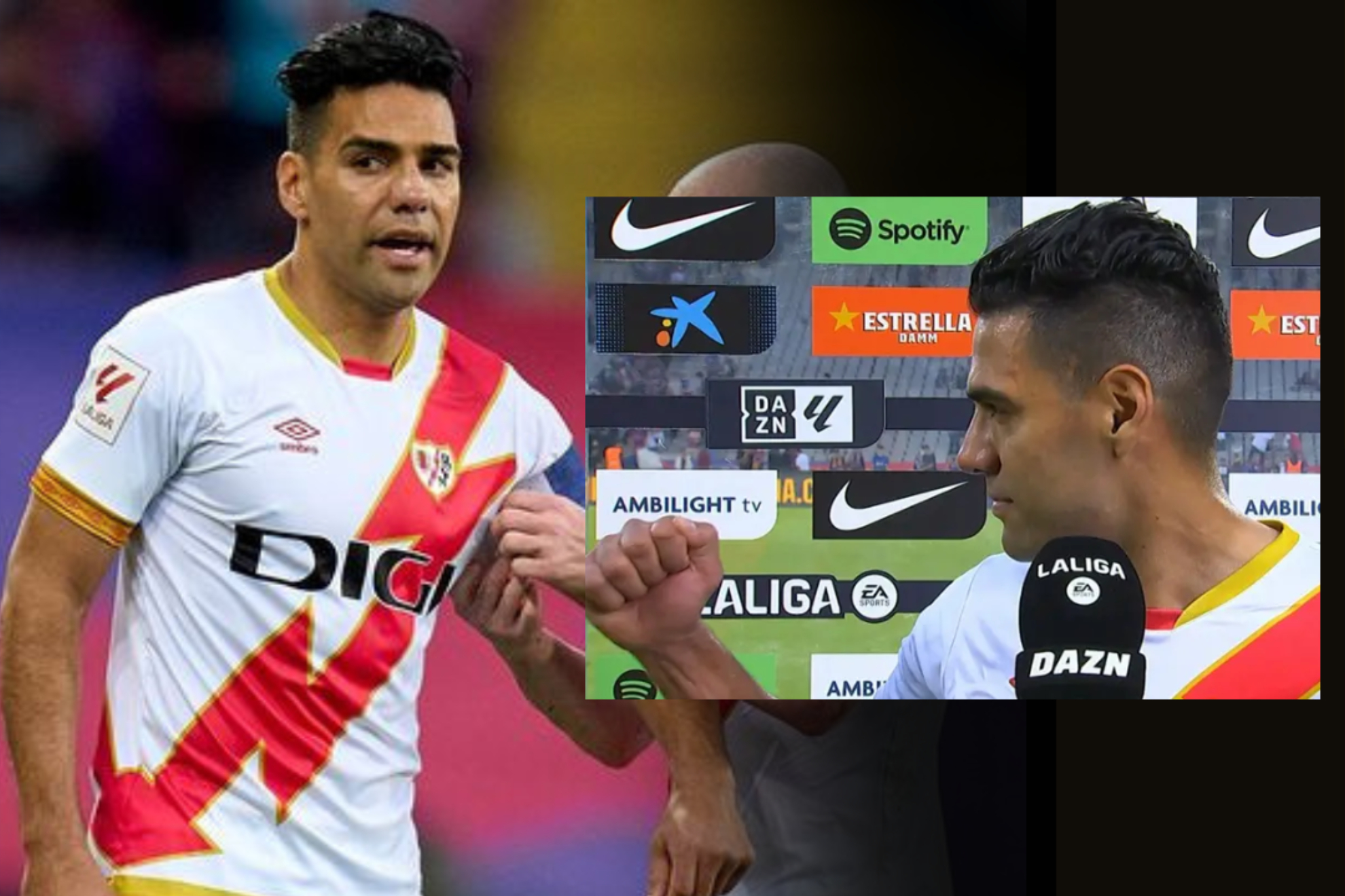 Falcao García habló después de la derrota del Rayo Vallecano en casa del Barcelona (Instagram: Rayo Vallecano - DAZN)