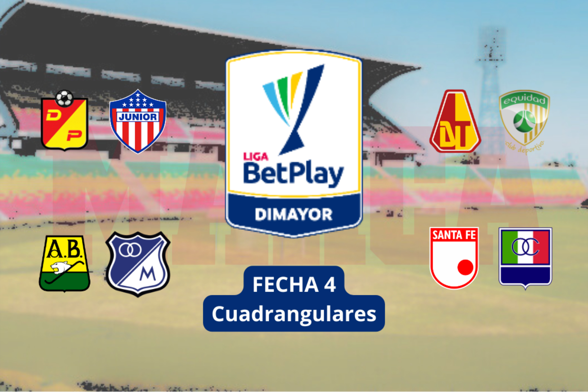 Fecha 4 de cuadrangulares de Liga Betplay 1-2024 (Alcaldía Bucaramanga - Clubes FPC - Liga BetPlay - Marca)