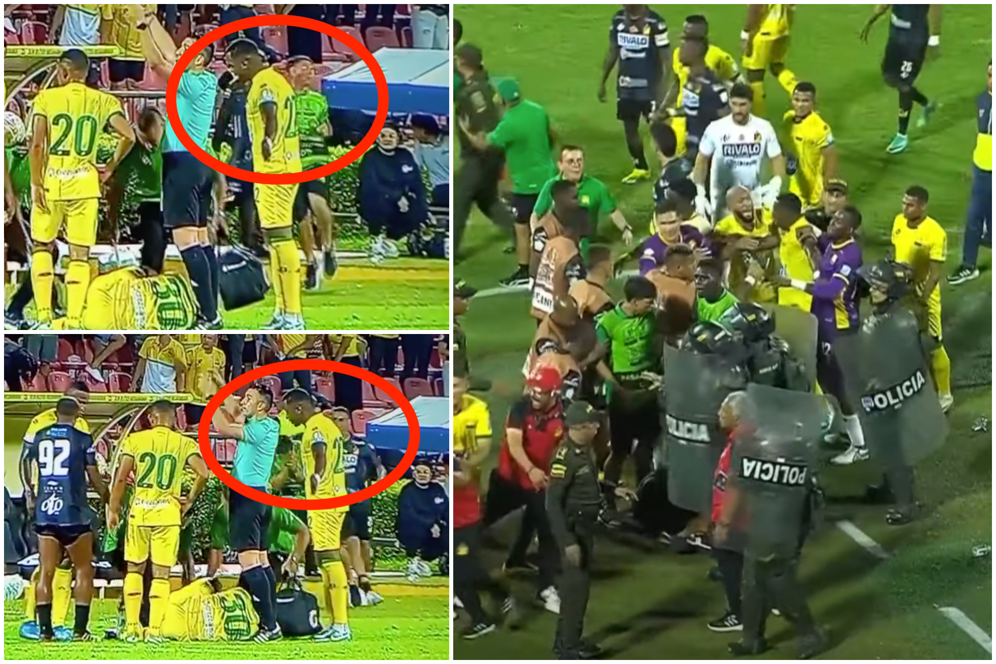 Agresión de Ederson Moreno a recogebolas en Bucaramanga vs. Pereira (Win Sports)