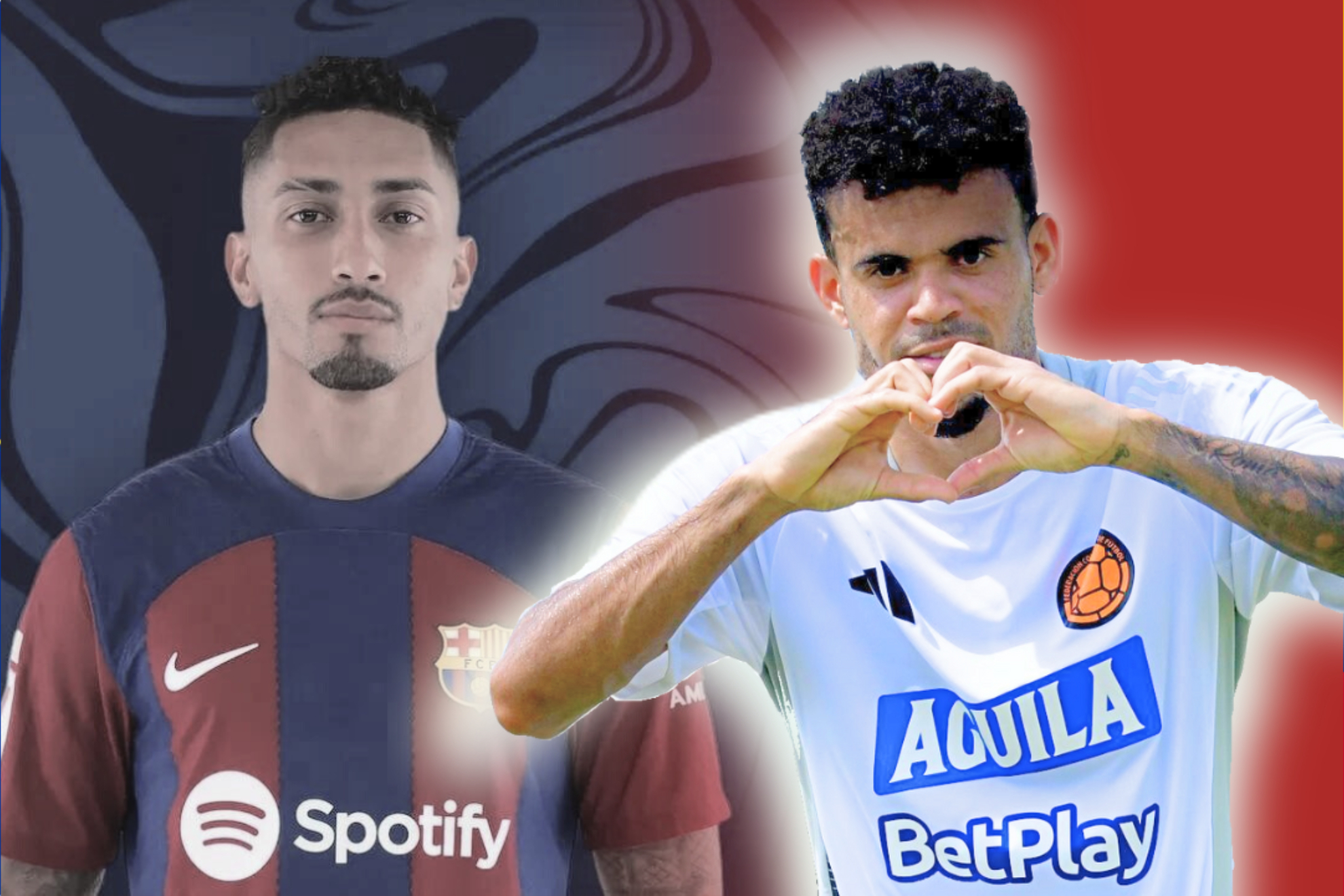 Luis Díaz y Raphinha, los rumores del mercado del Barcelona para 2024-25 (Página Barcelona - Selecicón Colombia)