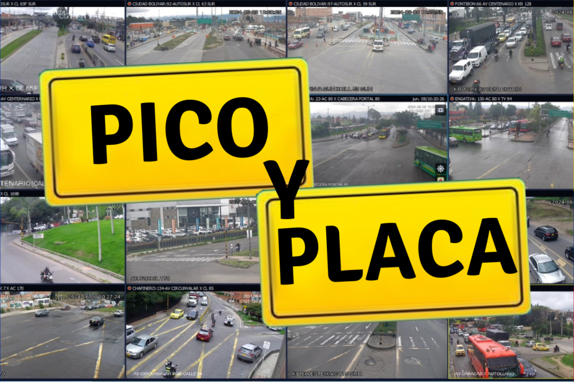 Pico y Placa regional y Plan Éxodo para domingo 9 y lunes 10 de junio del 202 en Bogotá ('X': Tránsito Bogotá - Marca)