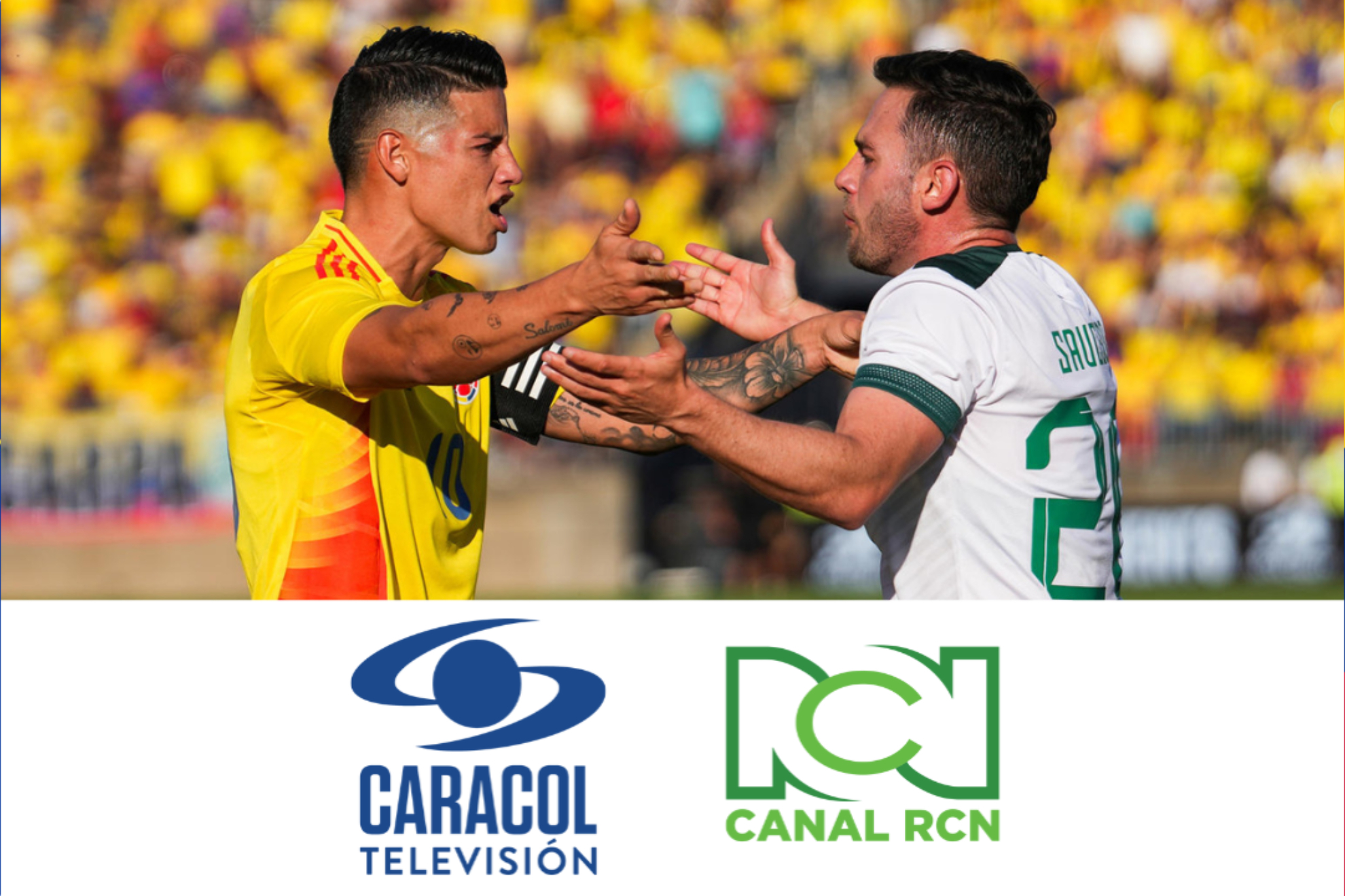 Goleada en rating de Caracol TV vs. Canal RCN en transmisión de Colombia vs. Bolivia (EFE - Caracol Televisión, Canal RCN)