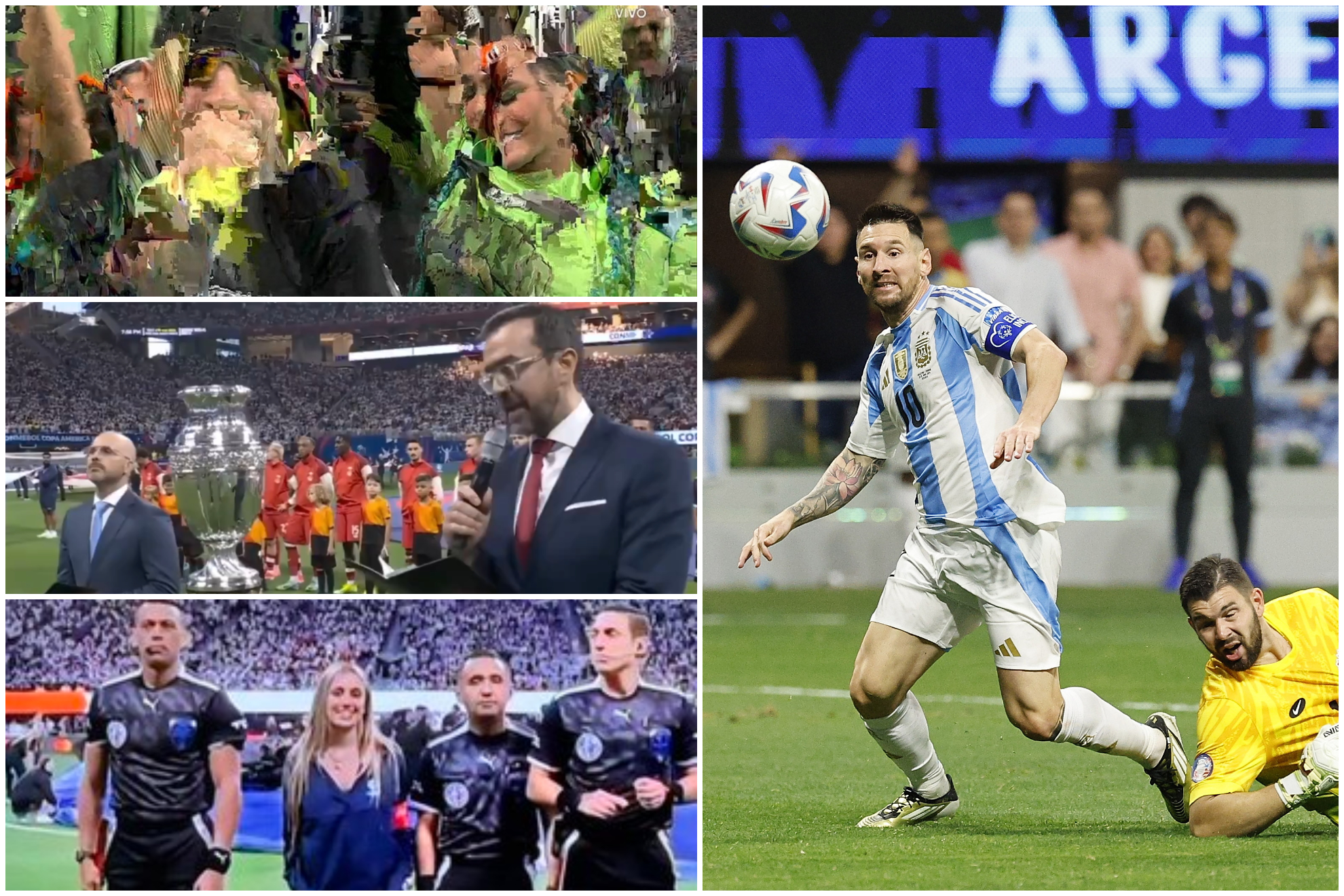 Cíticas por inauguración de la Copa América 2024 (Captura de pantalla DSports - EFE)