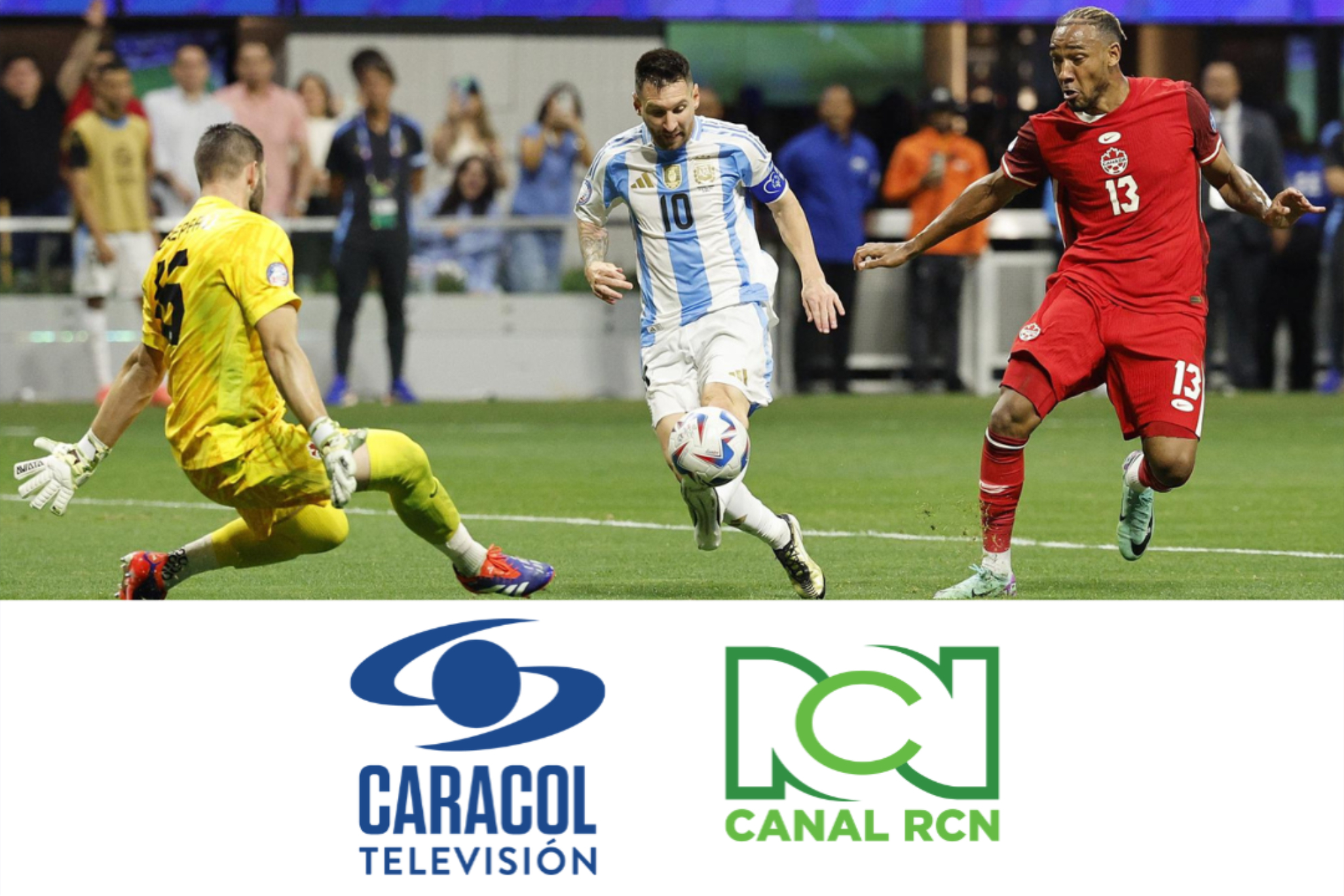 Argentina vs. Canadá: rating y audiencia de la inauguración de la Copa América 2024 (EFE - Caracol Televisión - Canal RCN)