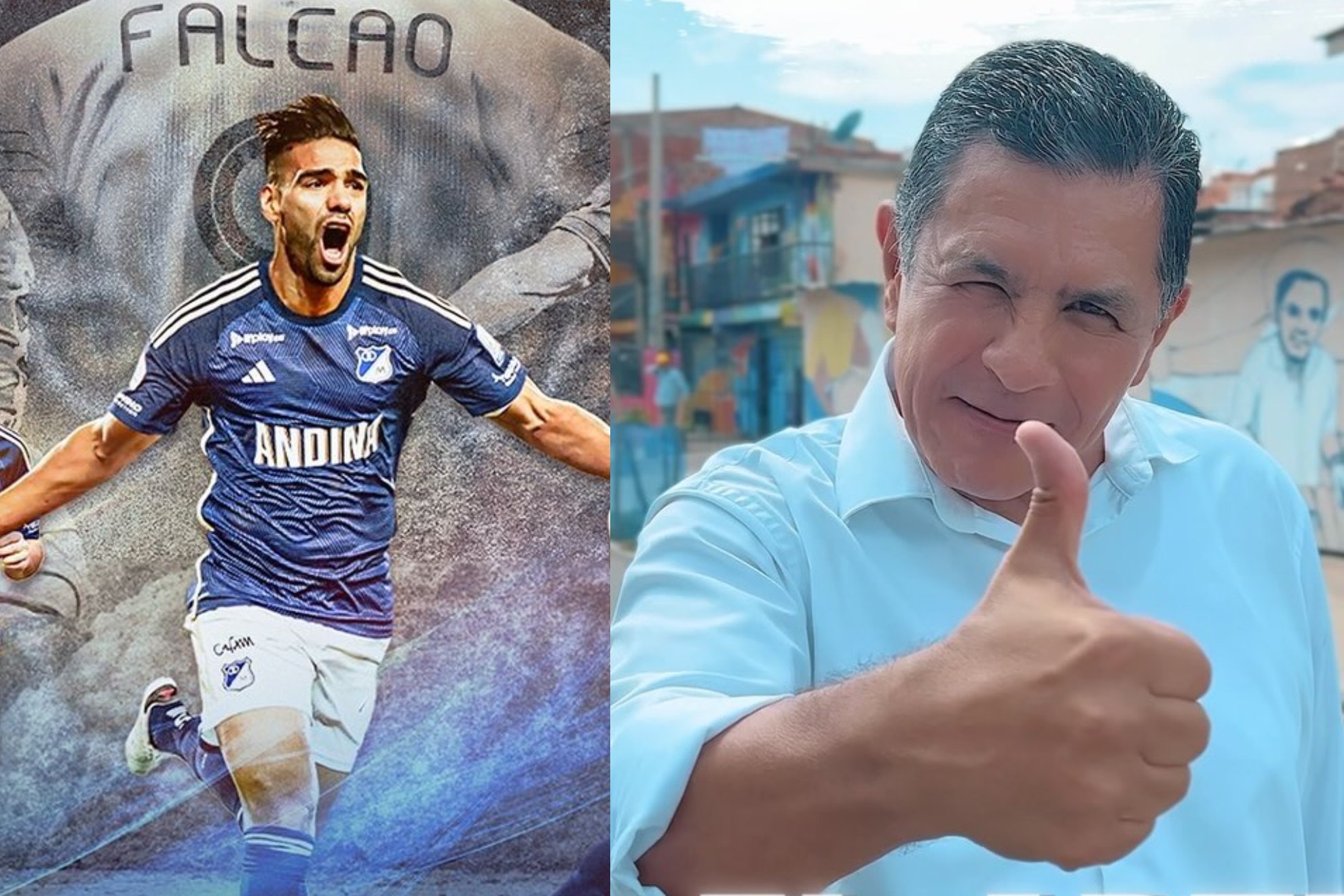 Jorge Iván Ospina criticó a Falcao por información falsa sobre su llegada a Millonarios (Intagram: Millonarios - Jorge Iván Ospina)