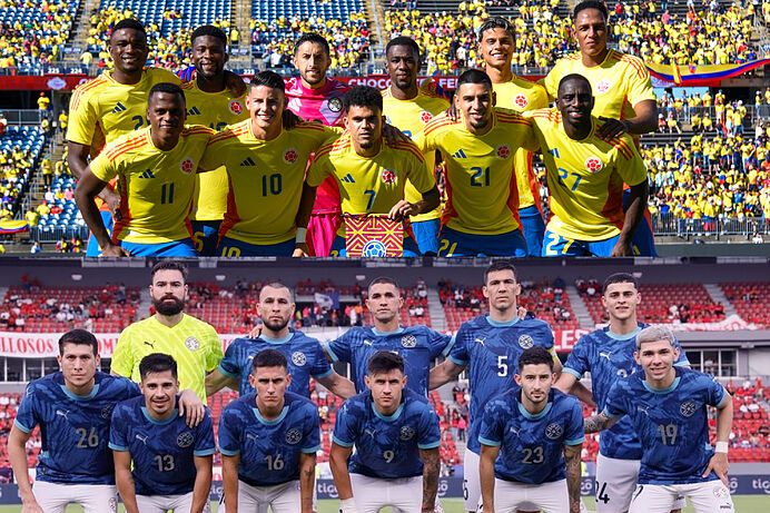 Alineación titular de Selección Colombia contra Paraguay para Fecha 1 de Copa América.