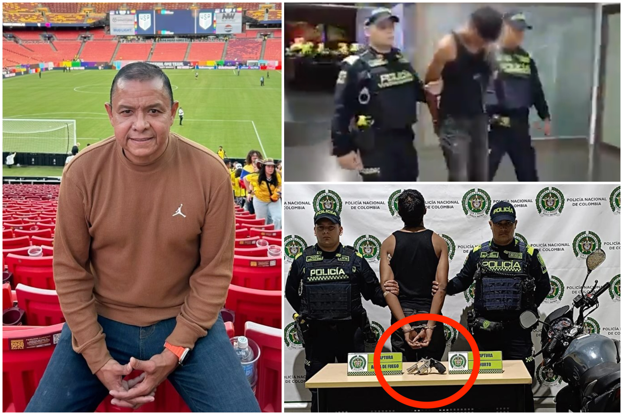 Capturan al hijo de Iván René Valenciano después de robo en Medellín (Instagram: Iván René Valenciano - Policía Nacional)