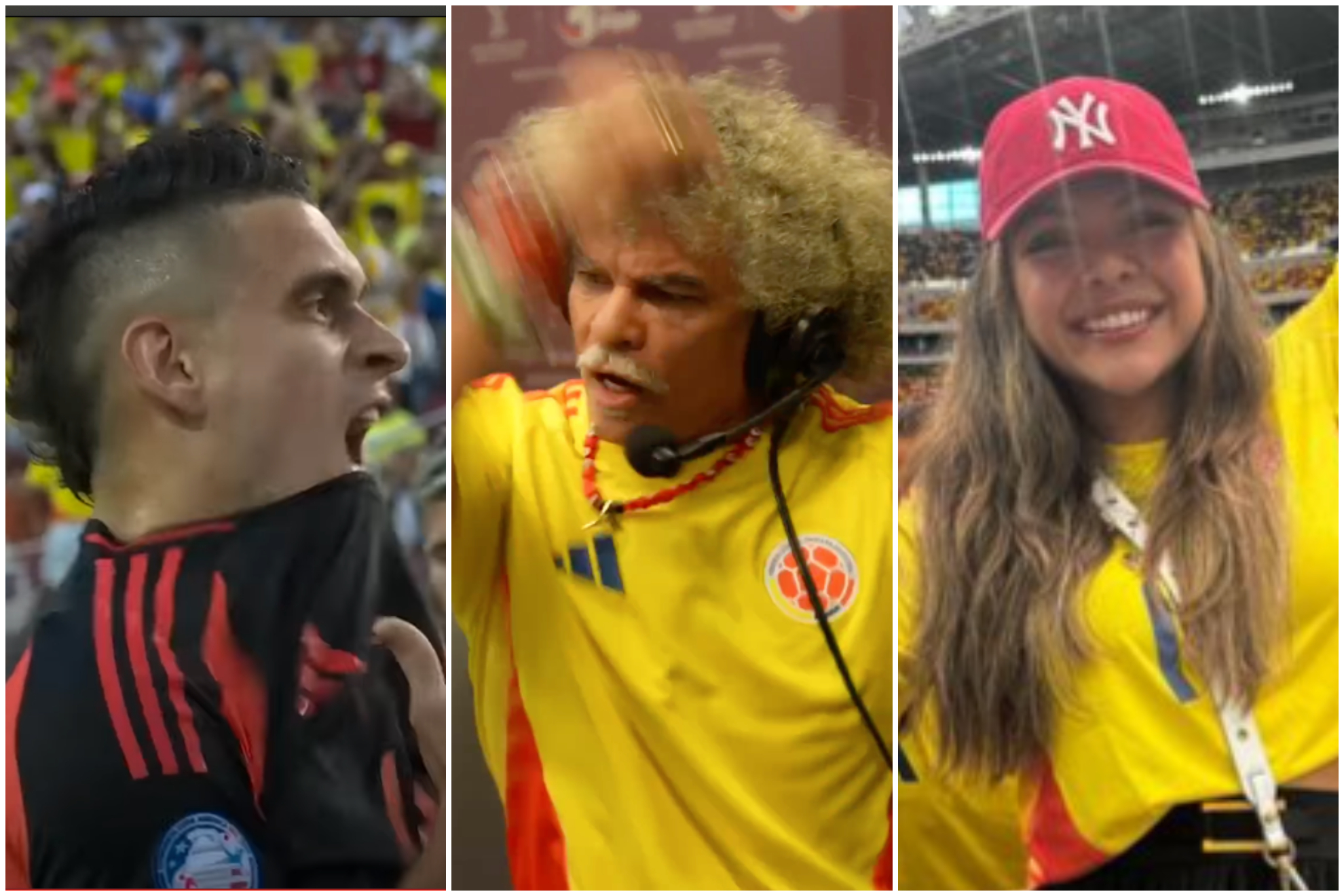 'El Pibe' reaciconó por desperdicio de Santos Borré y la esposa del jugador lo defendió de críticas (YouTube: Copa América - Instagram)