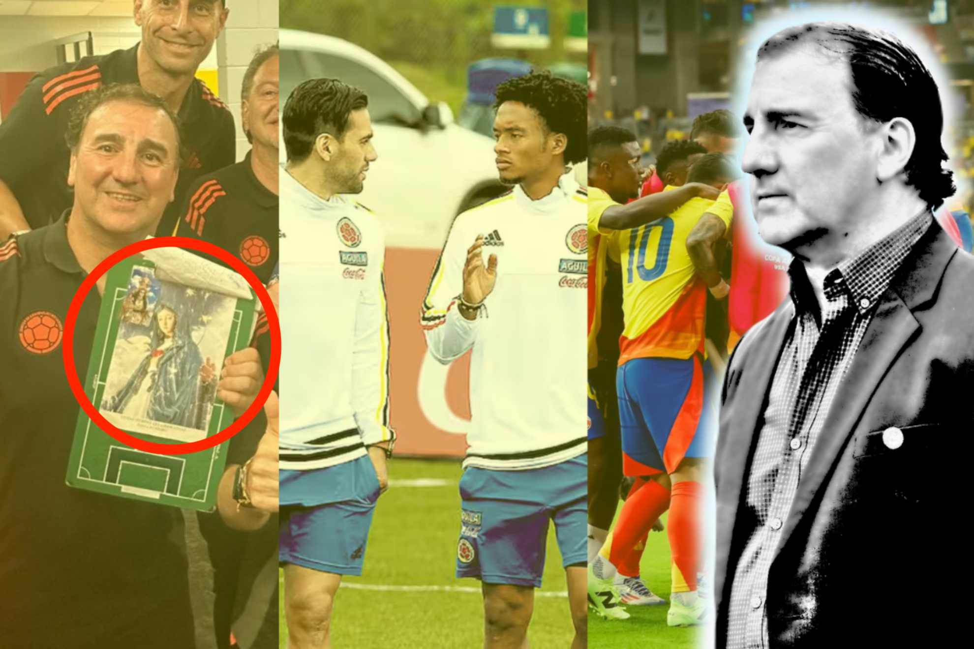 Detalles de Néstor Lorenzo en la Copa América 2024 con Colombia ('X': Marcelo Roffé - EFE - Cortesía: FCF)