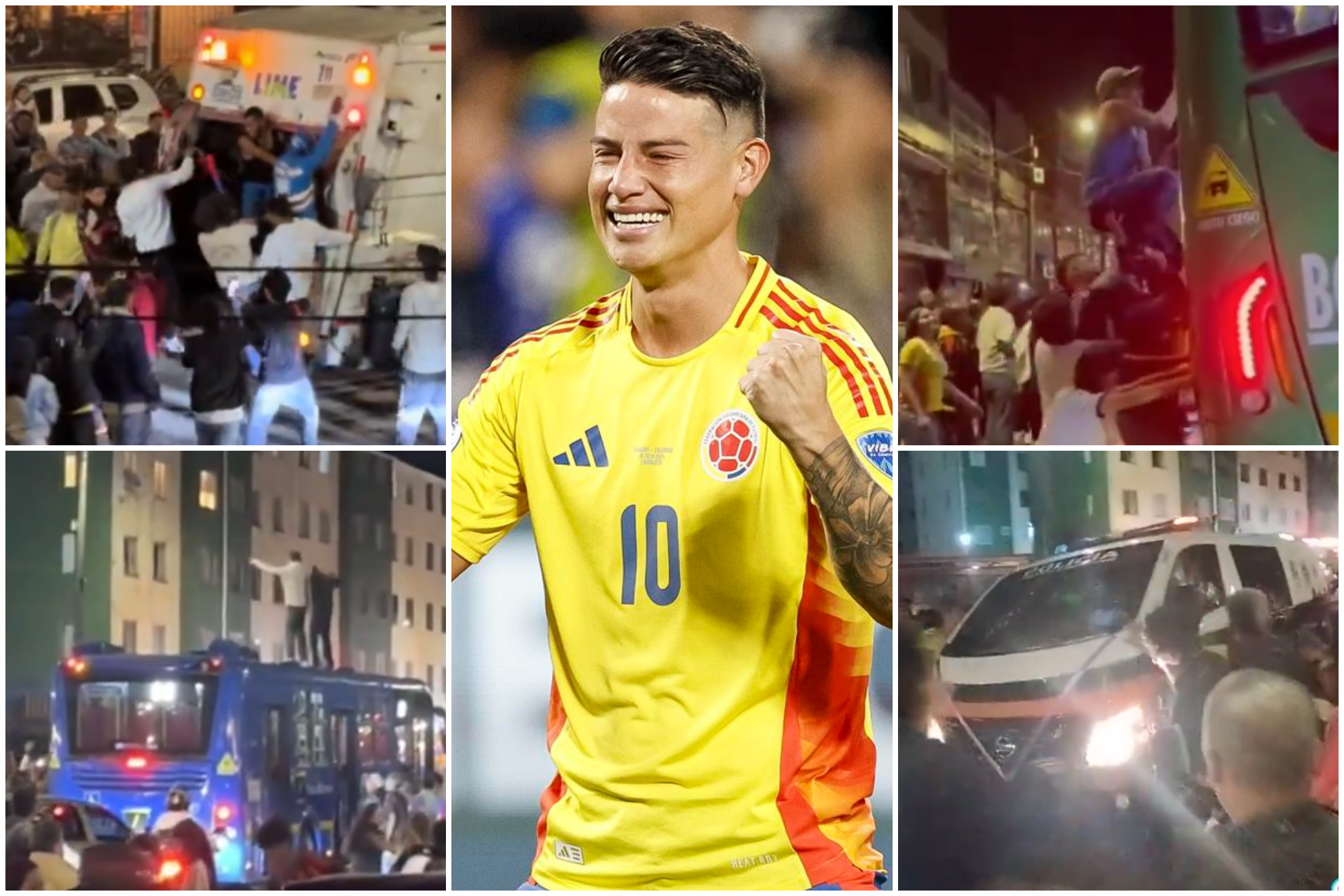 Colombianos celebran por llegar a la final de Copa América 2024 (X': Luisa Lizcano - EFE)
