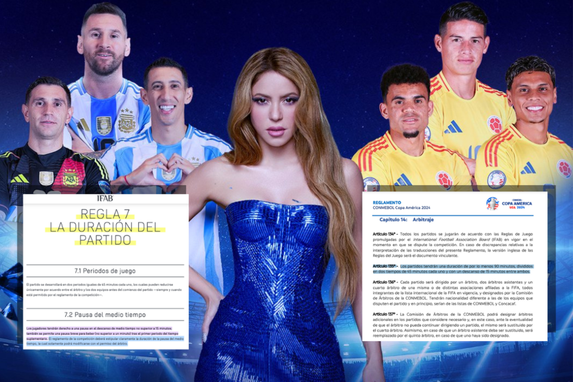 Polémica por Shakira y su presentación en final de Copa América 2024 (Instagram: Copa América - IFAB - Conmebol)