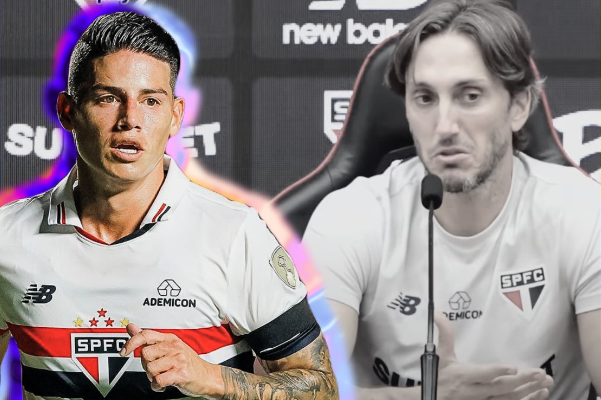 Luis Zubeldía ya no responde por fuuro de James Rodríguez en São Paulo (Instagram: São Paulo)