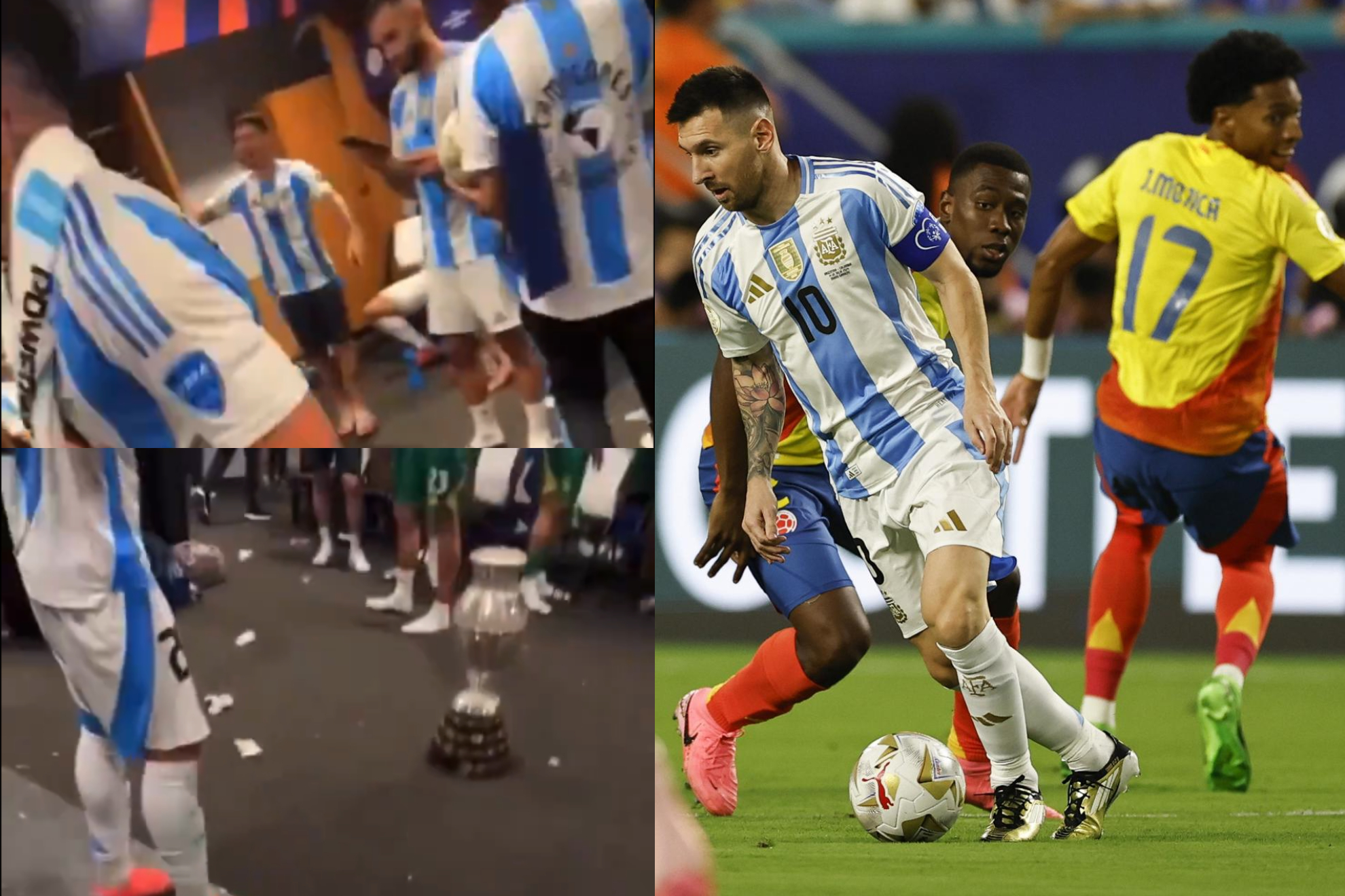 Canciones de Argentina contra Colombia después de la final de Copa América 2024 (Instagram: Nicolás Otamendi - EFE)