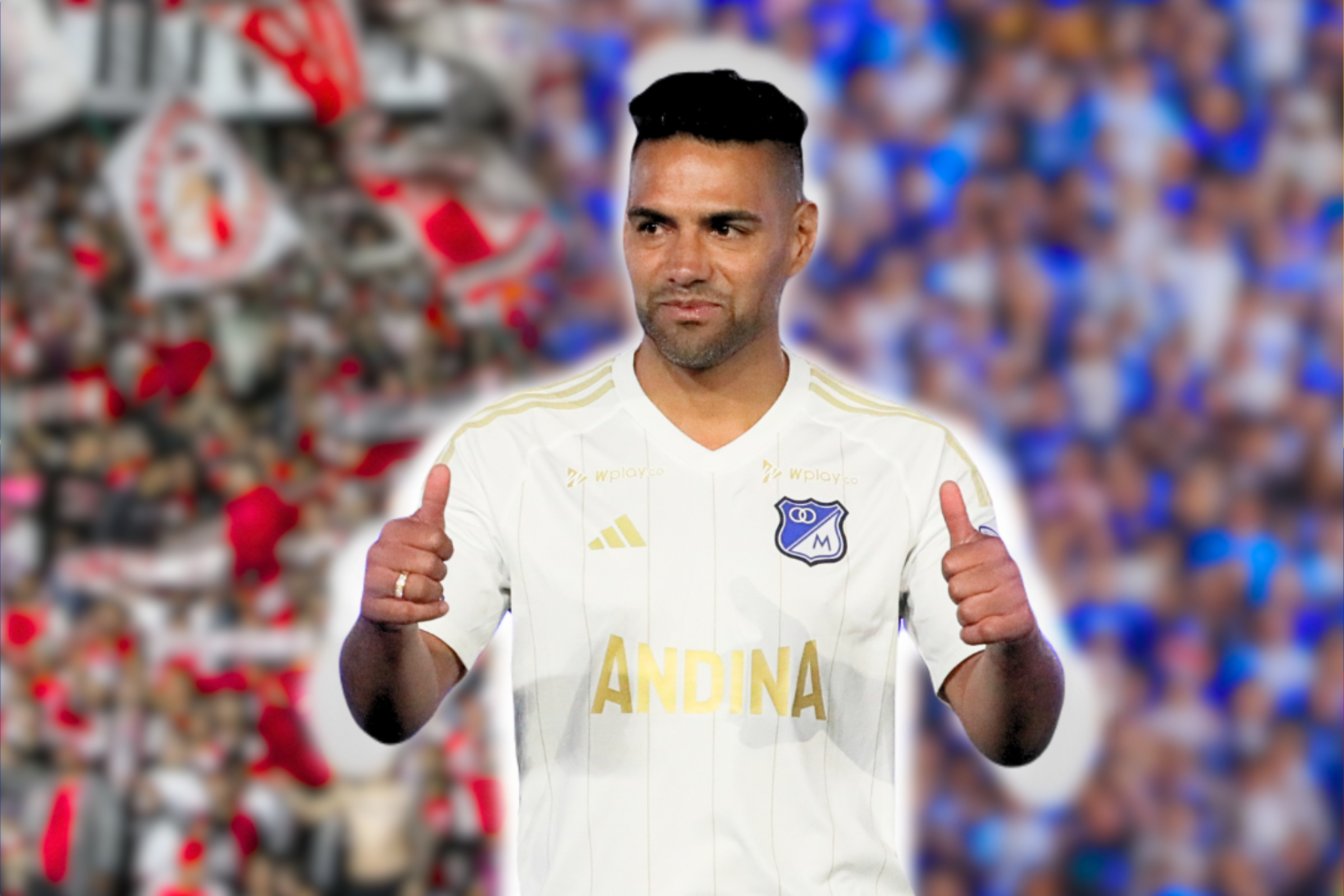 Respuesta de Falcao García a malos deseos de un hincha de Santa Fe (Instagram: Santa Fe, Millonarios - EFE)