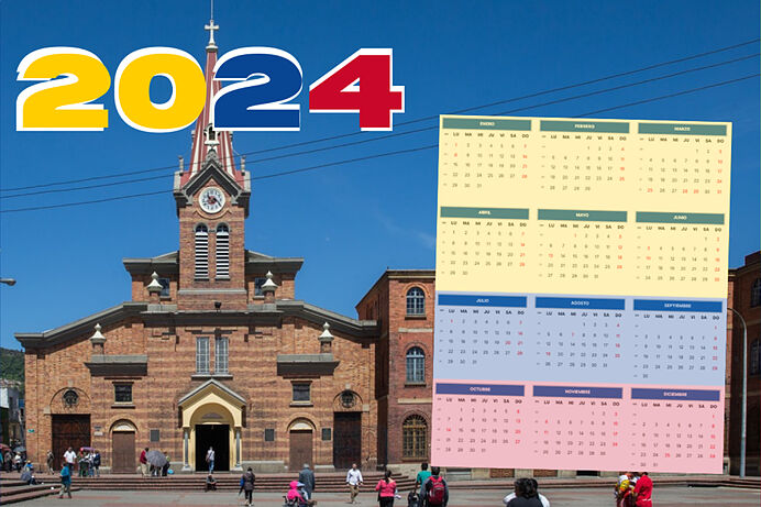 Calendario oficial de festivos para Colombia en 2024: feriados, puentes y días libre para su descanso.