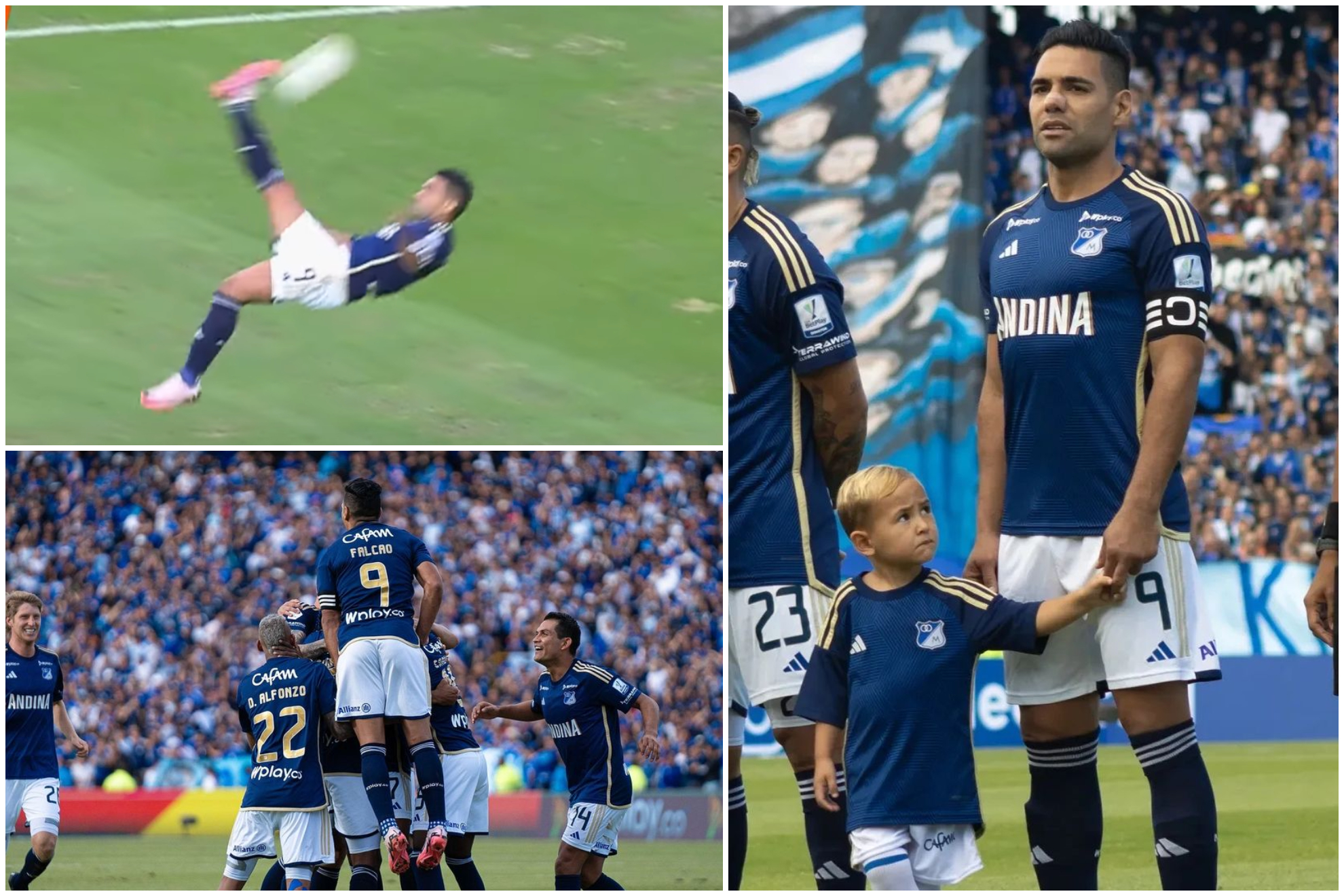 Falcao celebró su primera victoria con Millonarios en Colombia (Win Sports - Instagram: Millonarios, Falcao García)