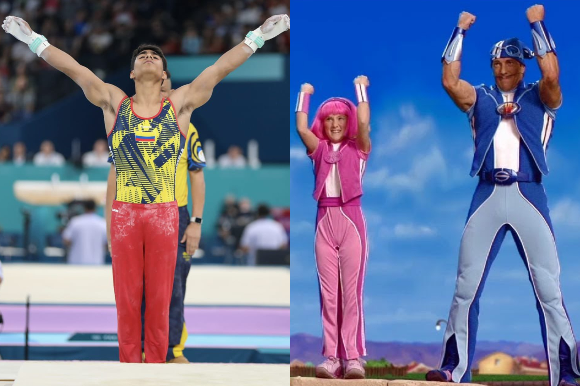 Ángel Barajas y su inspiración en programa 'Lazy Town' para estar en Juegos Olímpicos ('X': COC - YouTube: Lazy Town en Español)