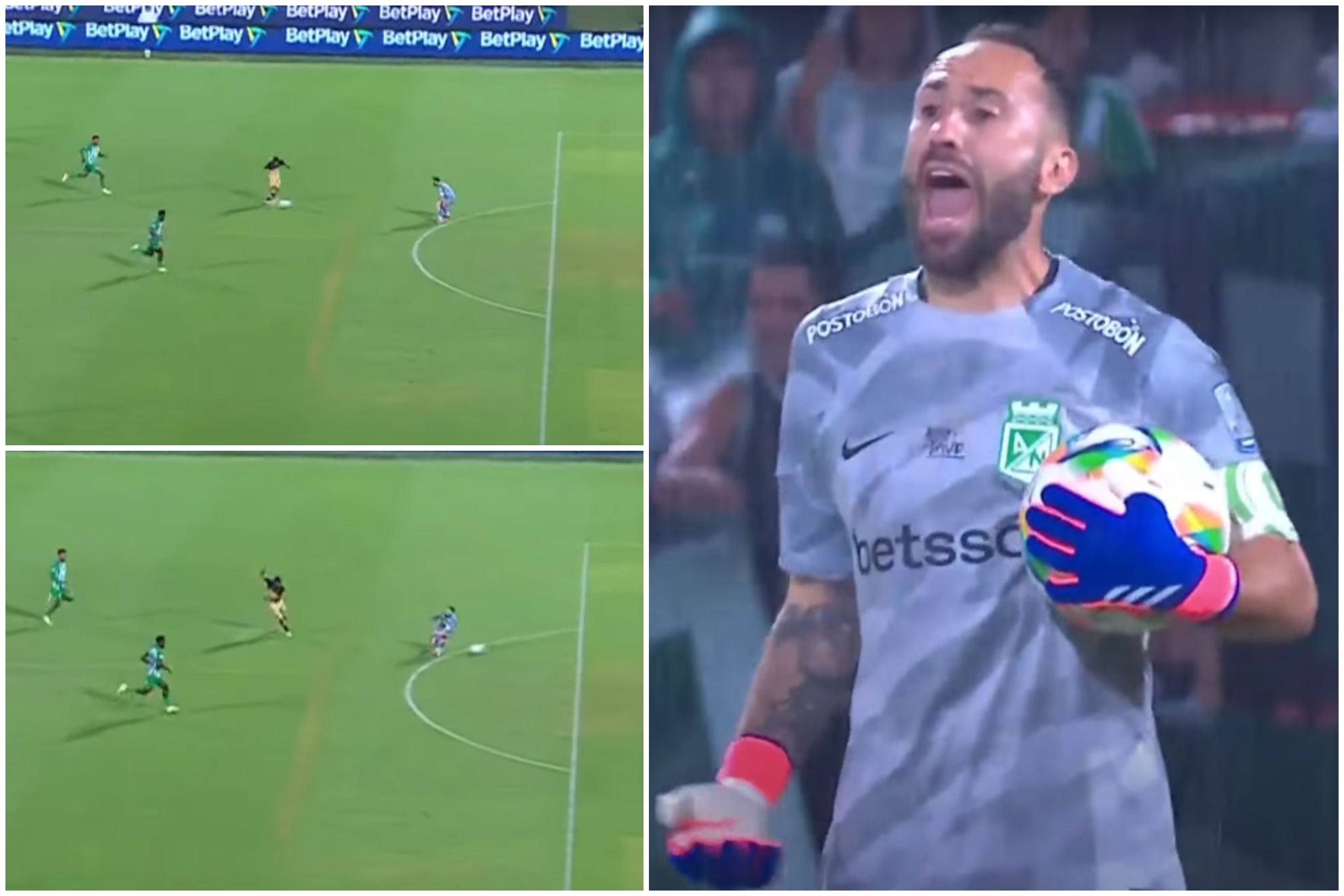 La lesión de David Ospina en Nacional vs. Águilas Doradas (Win Sports)