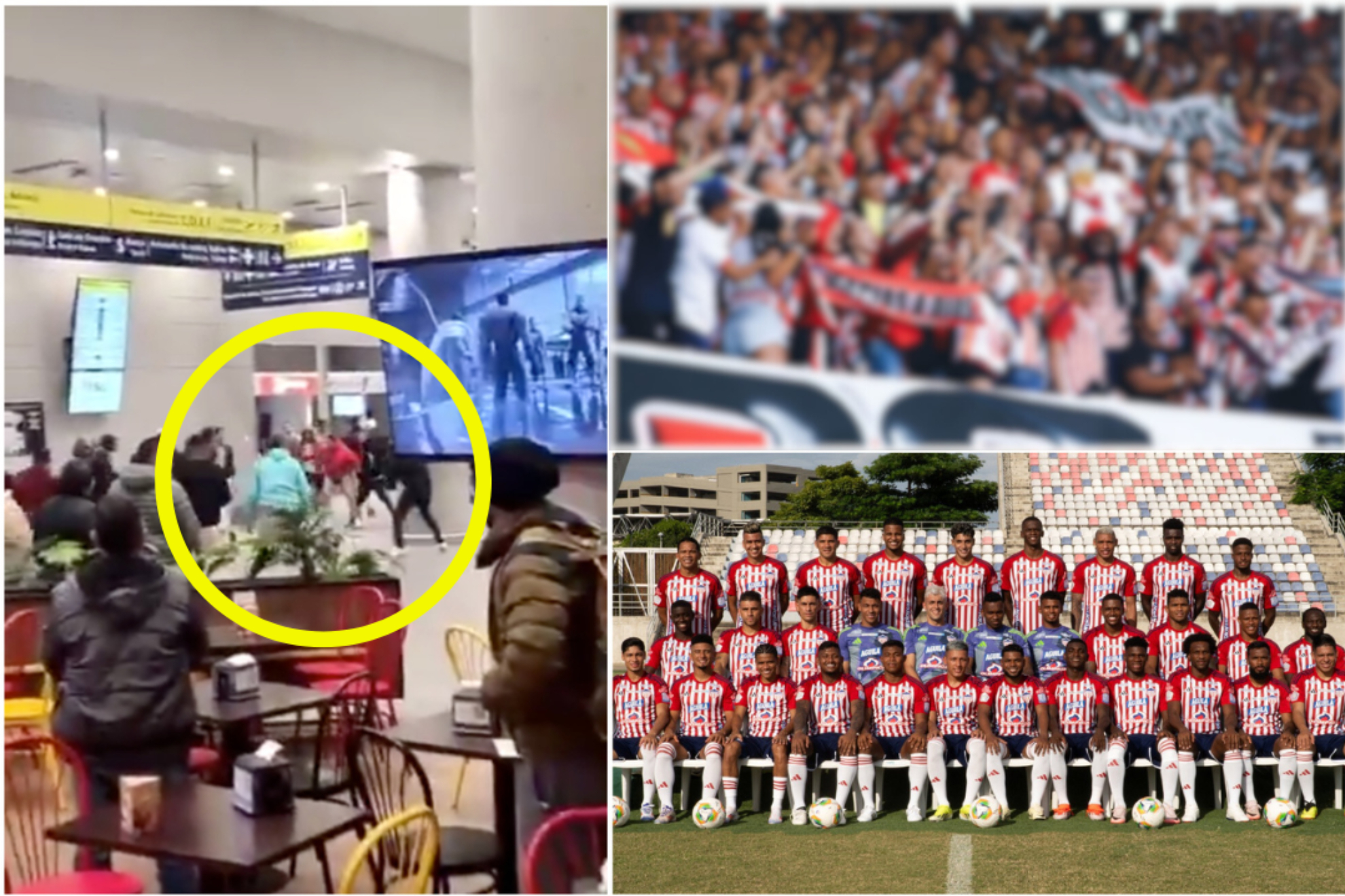 Incidentes en aeropuerto de Chile con 'barristas' por llegada del Junior de Barranquilla