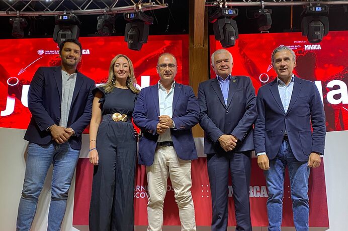 Ándrea Hernández, Juan Ignacio Gallardo y Álvaro Núnez juntos los invitados de MARCA, Abel Aguilar y Ciro Solano.