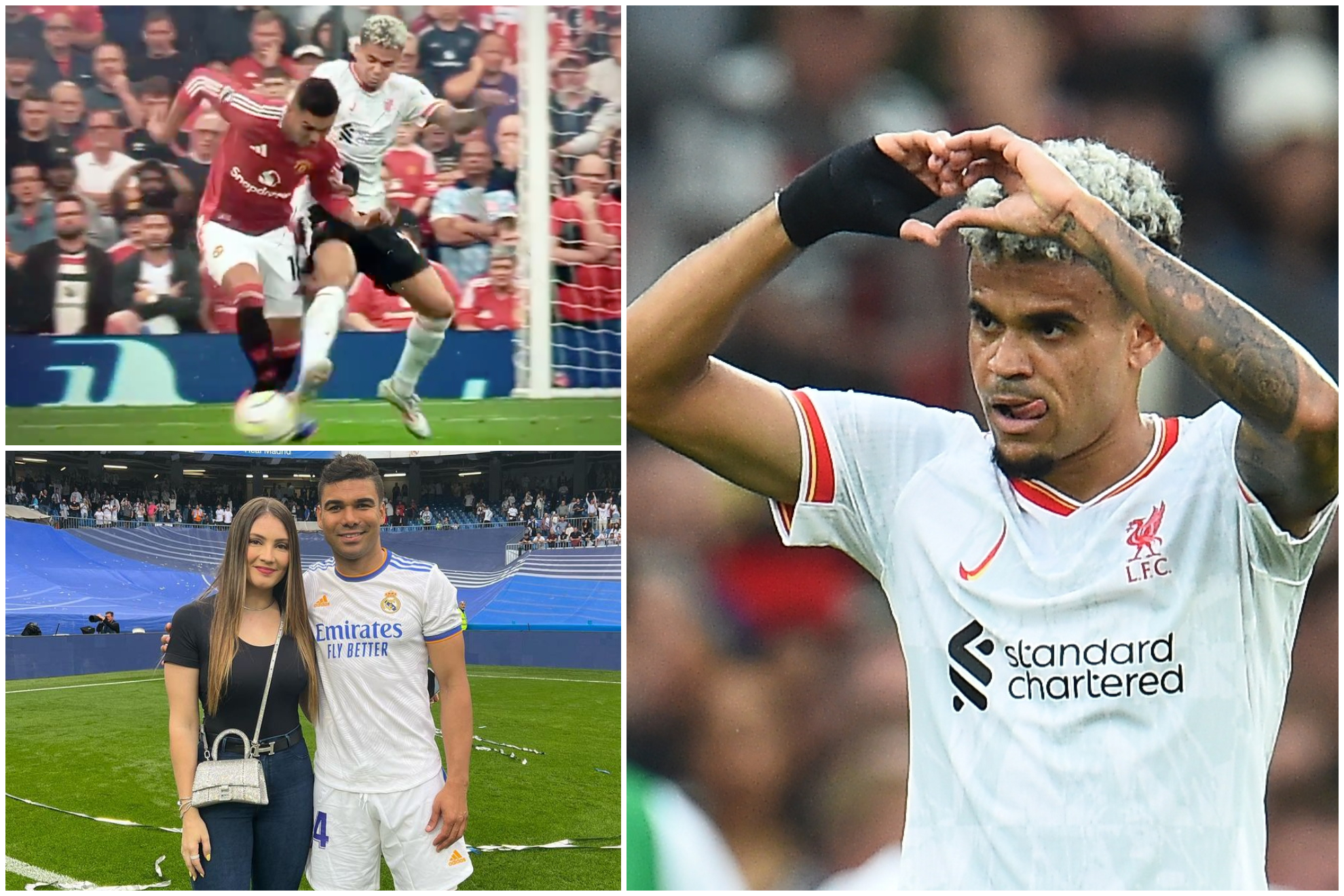 Luis Díaz superó a Casemiro en el clásico de Inglaterra y la esposa del brasileño no aguantó las críticas