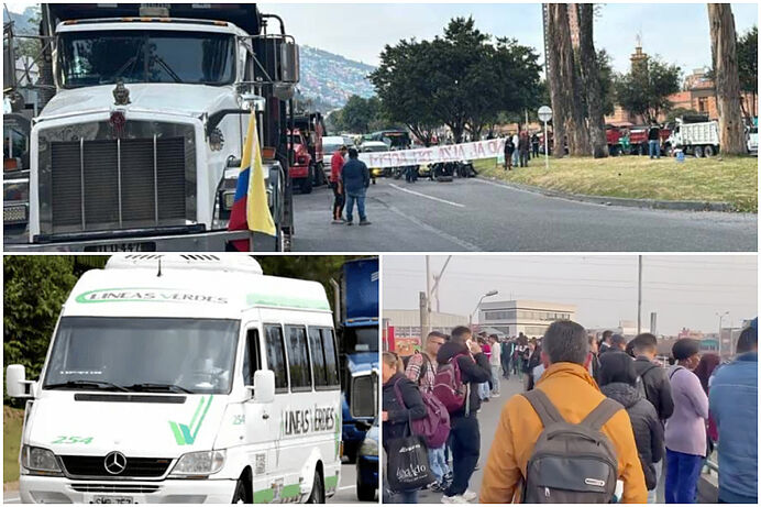 paro de camioneros y transporte de carga en Colombia, hoy miércoles 4 de septiembre 2024.