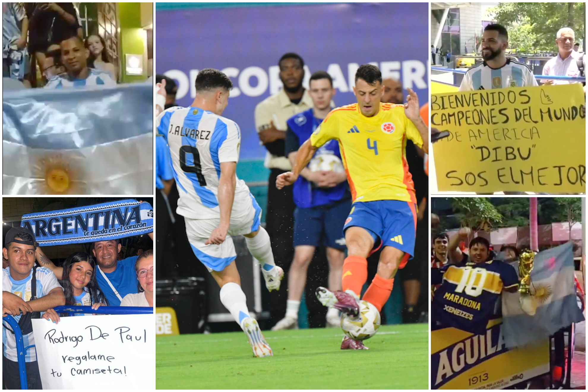 Colombianos son hinchas de Argentina para el partido de Eliminatoria al Mundial 2026