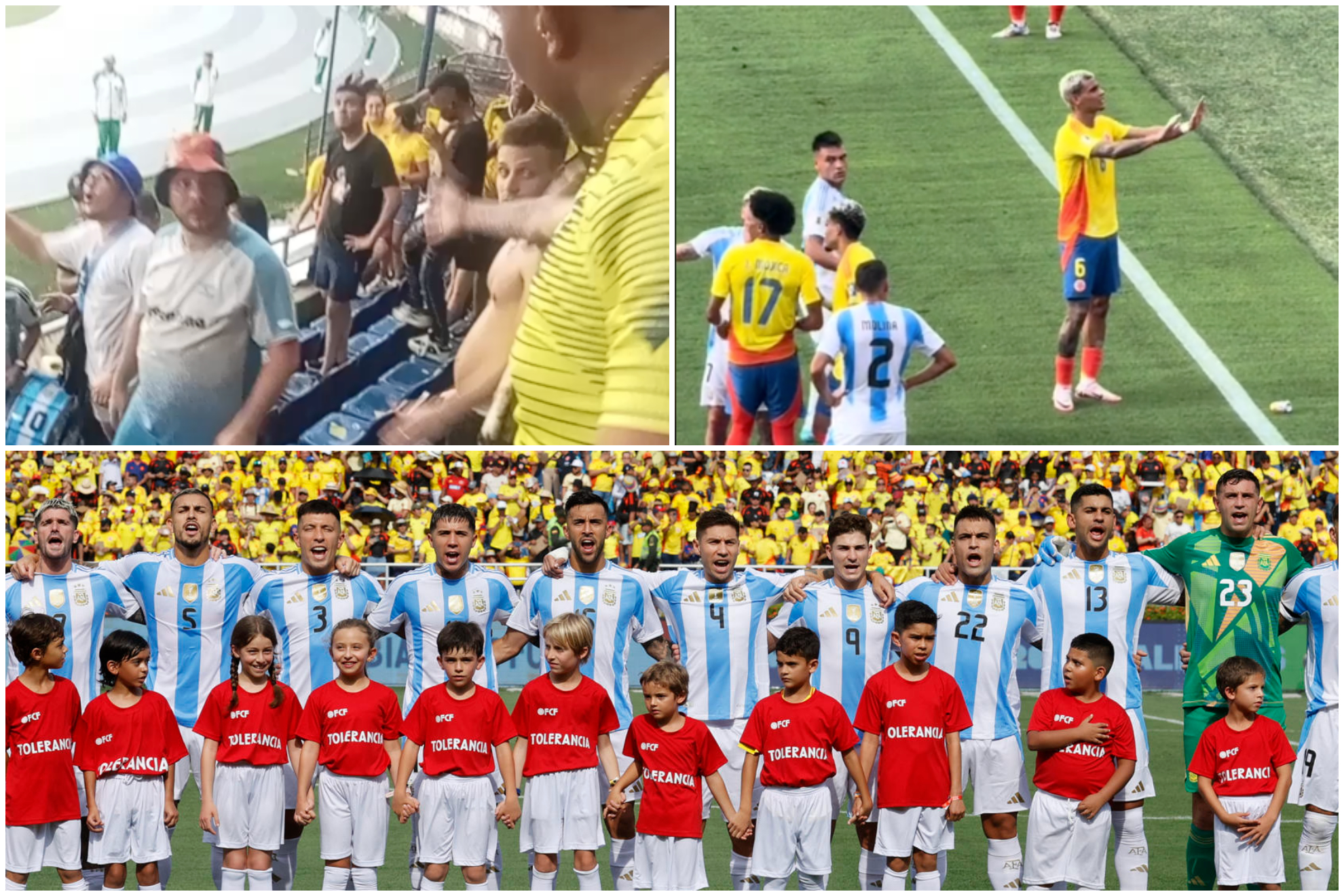 Pueden sancionar a Colombia por comportamientos en partido de Eliminatorias 2026 contra Argentina