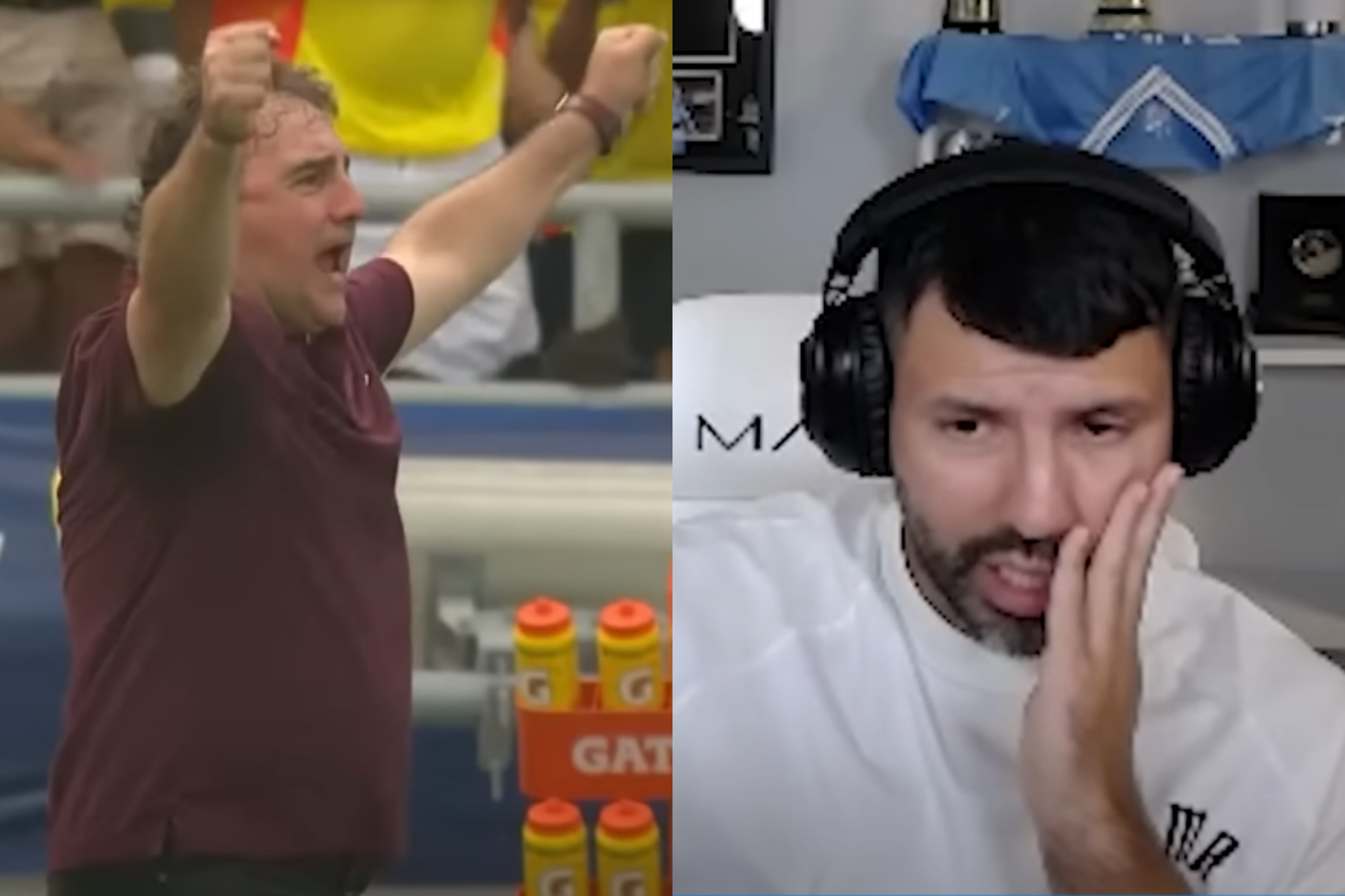 Críticas al 'Kun' Agüero por reacción a victoria de Colombia vs. Argentina