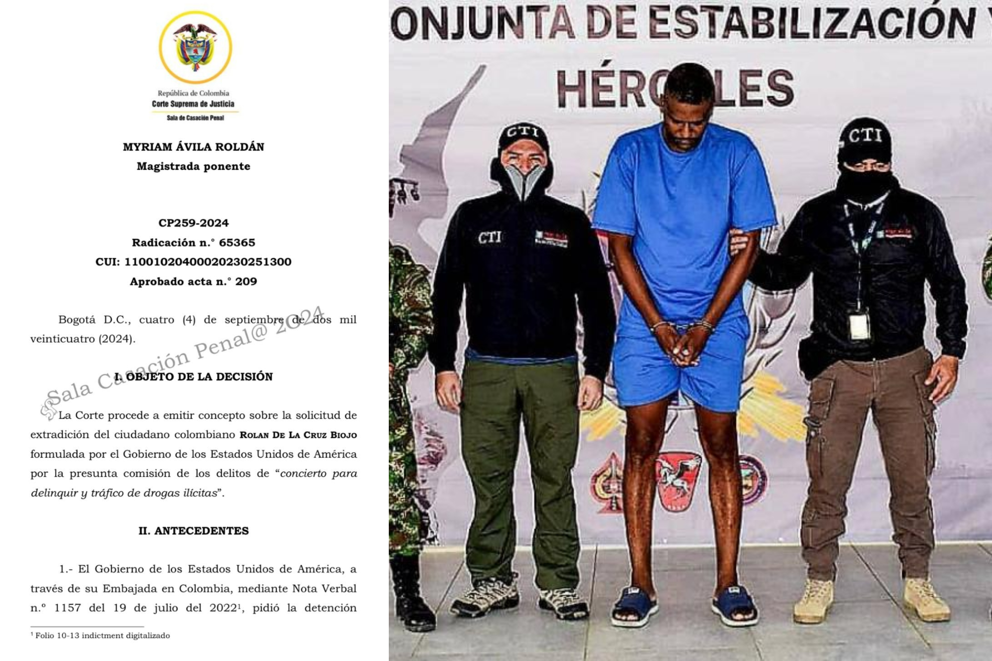 Confirman extradición a Estados Unidos del exjugador colombiano Roland De La Cruz