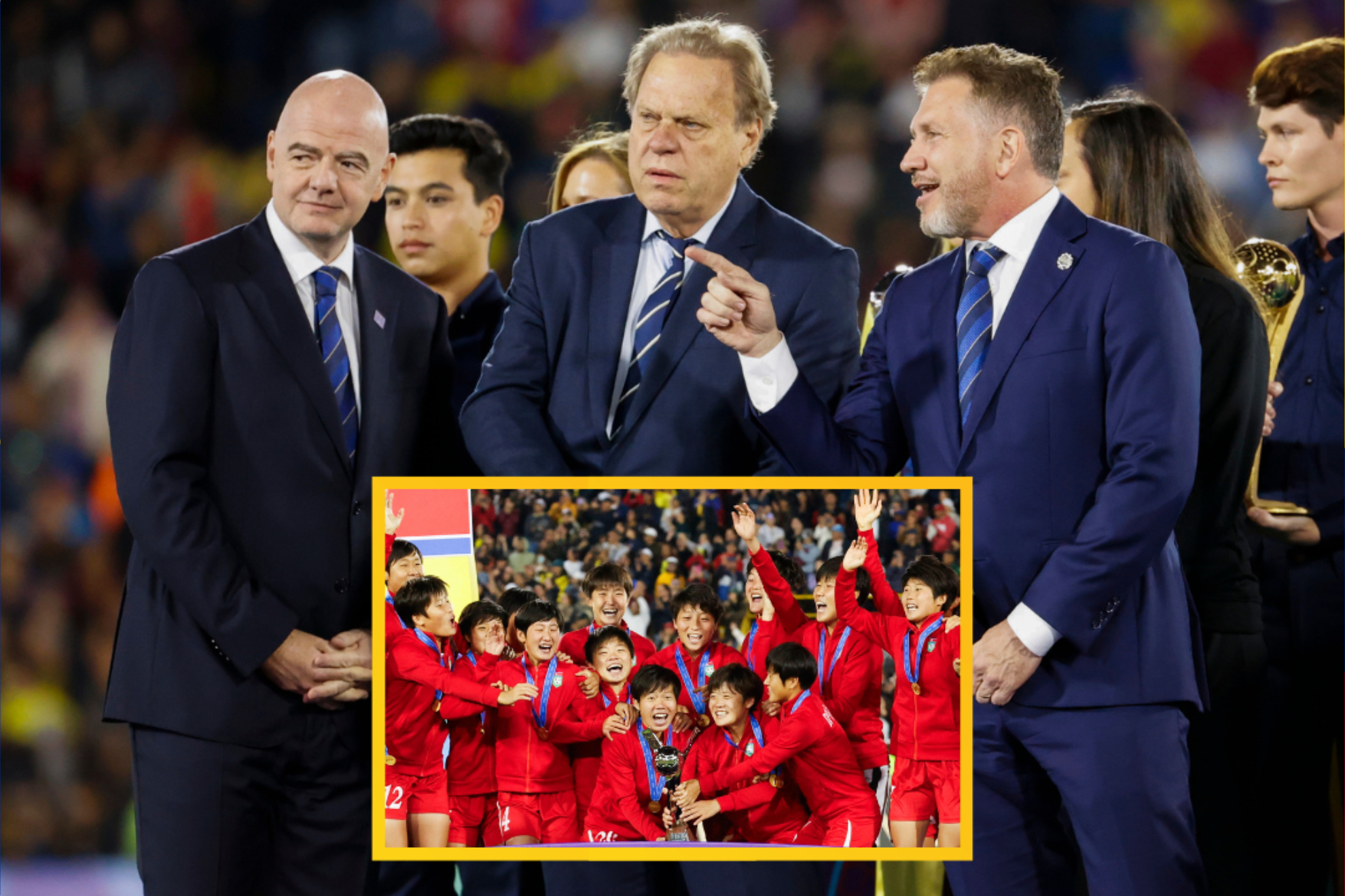 Abuchean a directivos de FIFA, Conmebol y FCF en la final del Mundial Femenino Sub-20 en Colombia