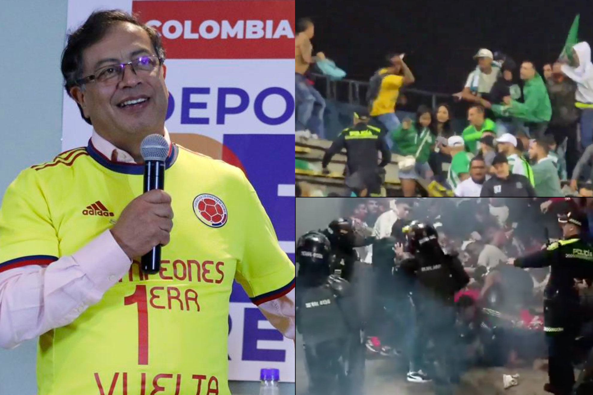 Respuesta de Gustavo Petro contra medidas del alcalde de Medellín por los violentos en el fútbol