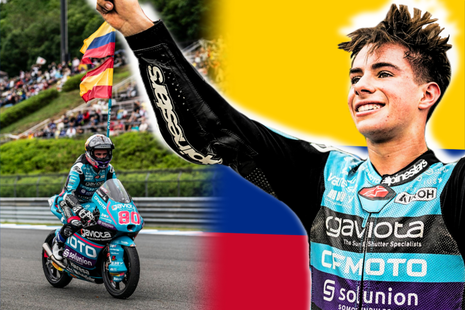 David Alonso es campeón de Moto3 2024 y así fue su camino para el título