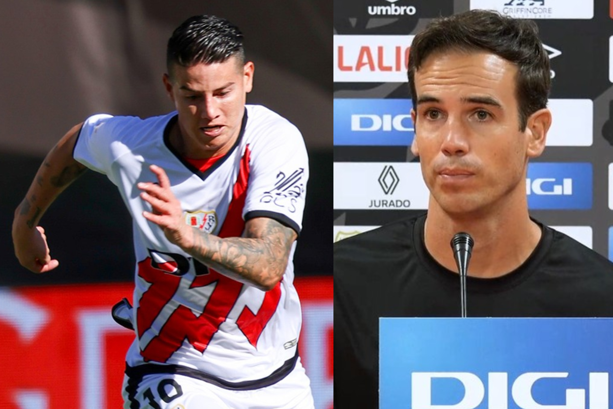 íñigo Pérez habló del estado de James Rodríguez antes del partido Rayo Vallecano vs. Alavés